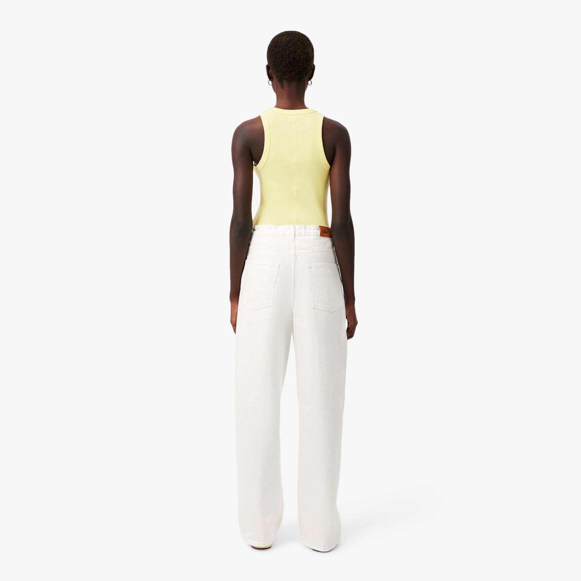 Thumbnail - Lacoste Denim-Jeans mit weitem Schnitt - Weiß Size 38