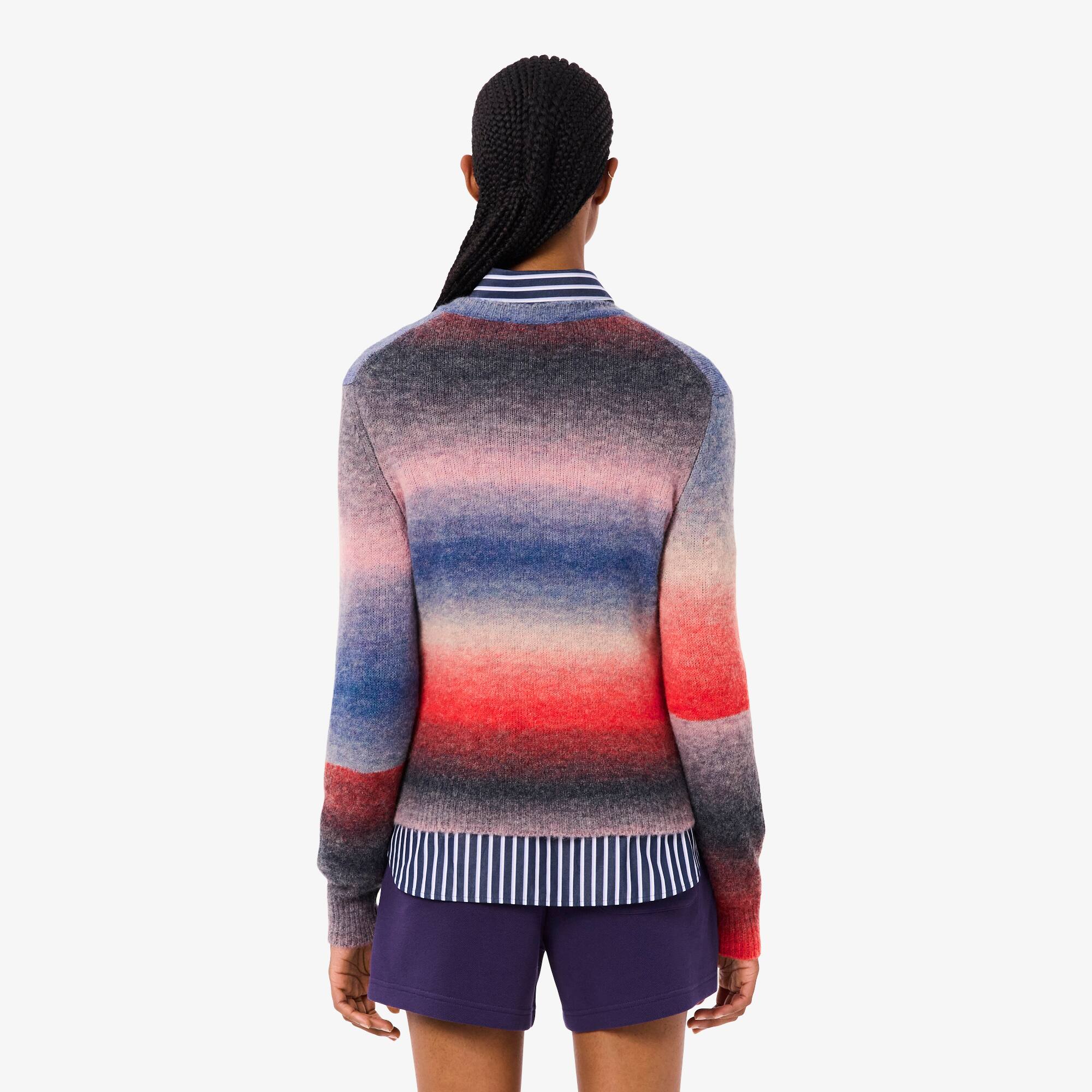 Thumbnail - Lacoste Pullover mit Ombré-Effekt und Rundhalsausschnitt - Weiß Size 44