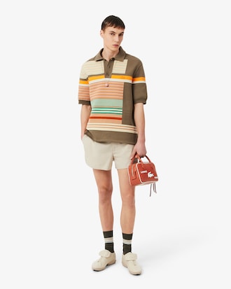 Kleine Sporttasche Runway aus bedrucktem Leder