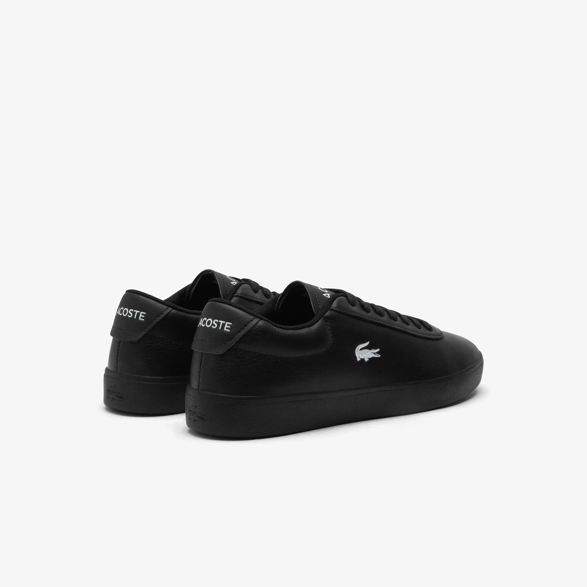 Thumbnail - Lacoste Herren-Sneakers Baseshot Evo aus Leder - BLACK / BLACK Size 45