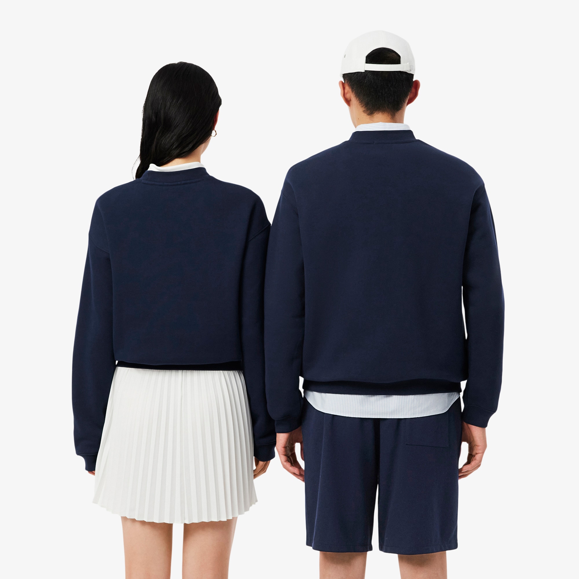 Thumbnail - Lacoste Loose Fit-Sweatshirt aus schwerem Fleece - Navy Blau Size M