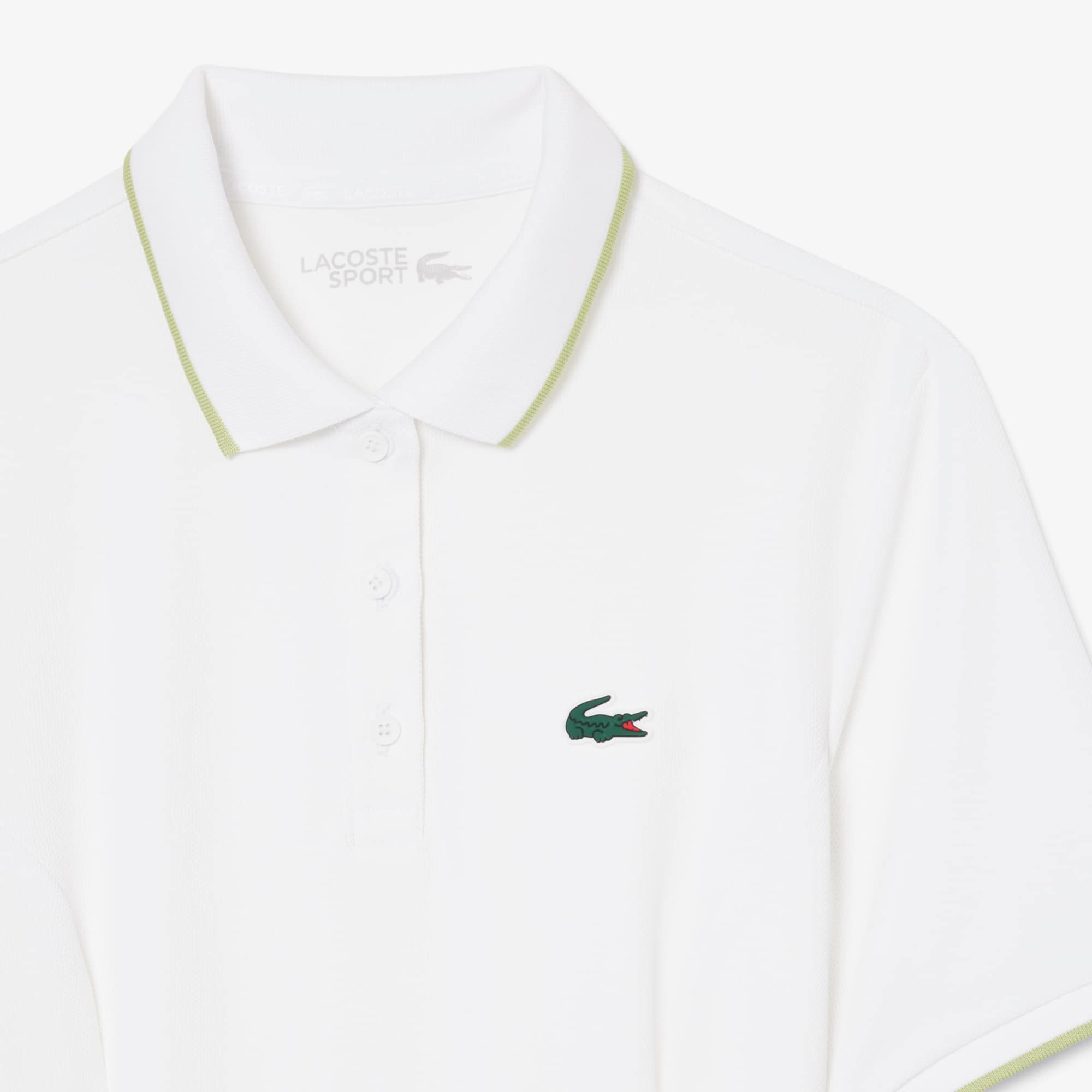 Thumbnail - Lacoste Golfkleid mit Einfassung und Ultra-Dry-Technologie - Weiß Size 32