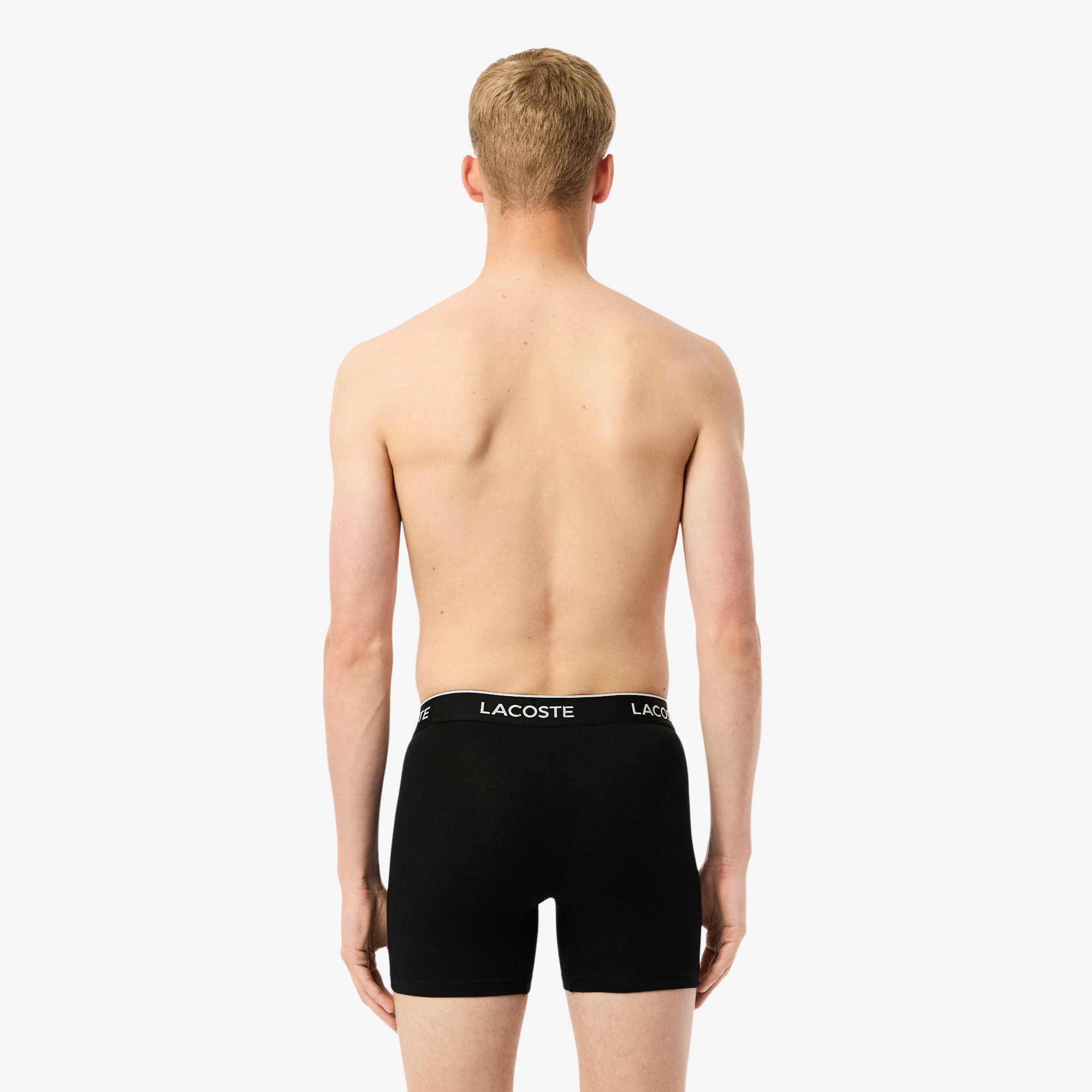 Thumbnail - Lacoste 3er-Pack Boxer Brief aus Stretch-Baumwolle - Schwarz Size M