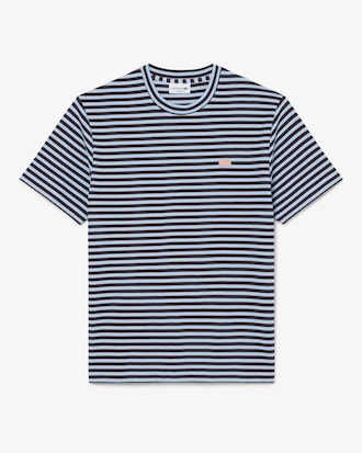 Gestreiftes T-Shirt aus strukturierter Baumwolle