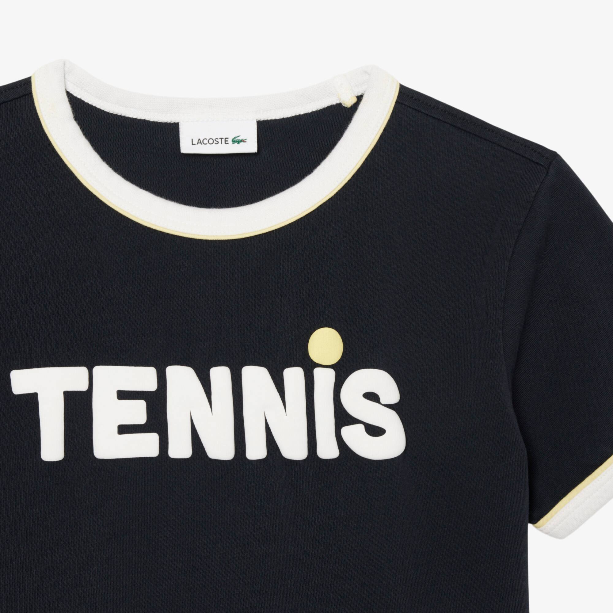 Thumbnail - Lacoste T-Shirt aus Baumwolle mit Print - Schwarz Size 9 - 10A