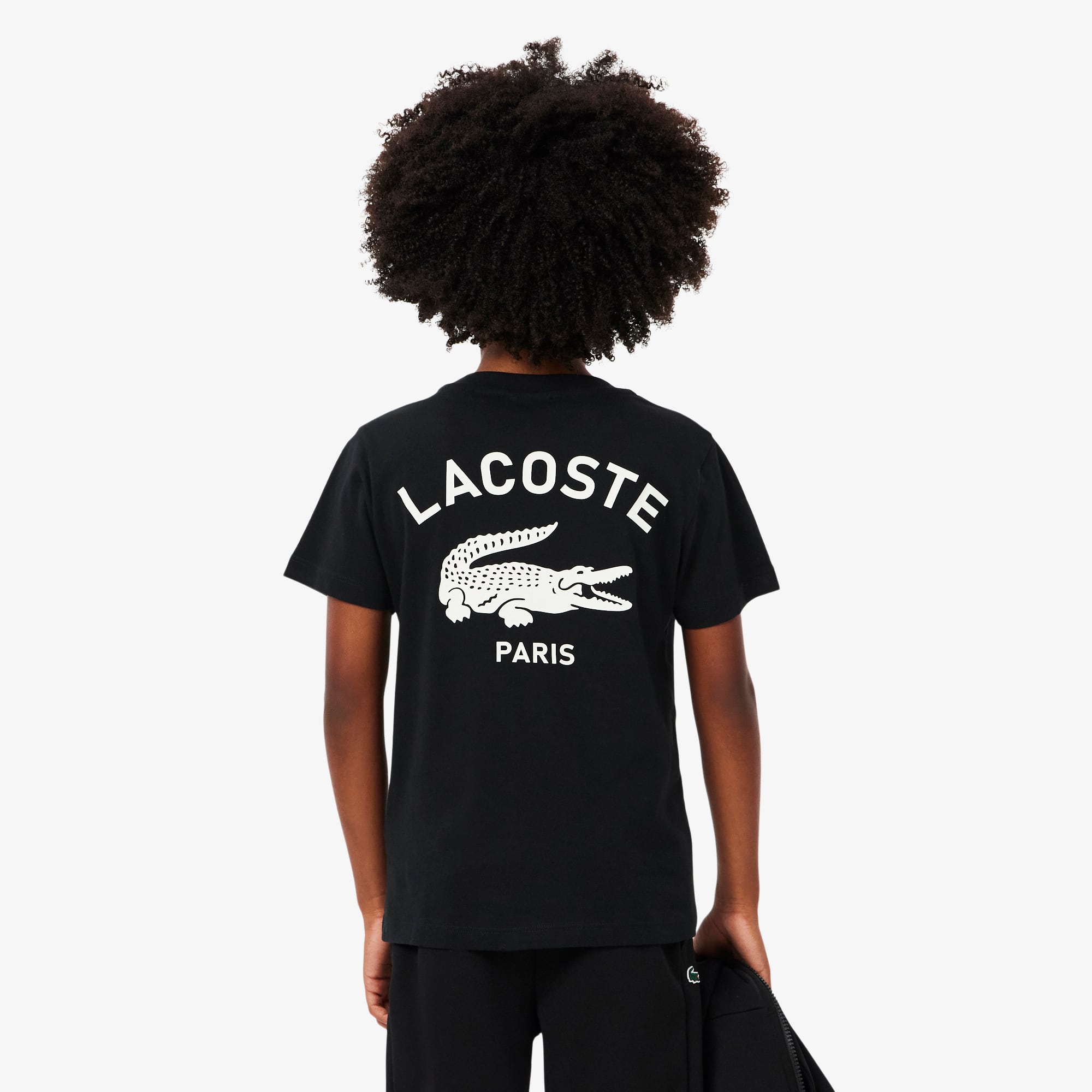 Thumbnail - Lacoste T-Shirt aus Baumwolle mit Print - Schwarz Size 10 - 12A