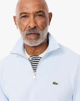 Sweatshirt aus Interlock mit hohem Kragen und Reißverschluss