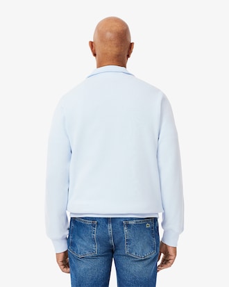 Sweatshirt aus Interlock mit hohem Kragen und Reißverschluss