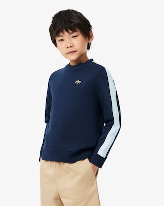 Fleece-Sweatshirt mit Colorblock-Design