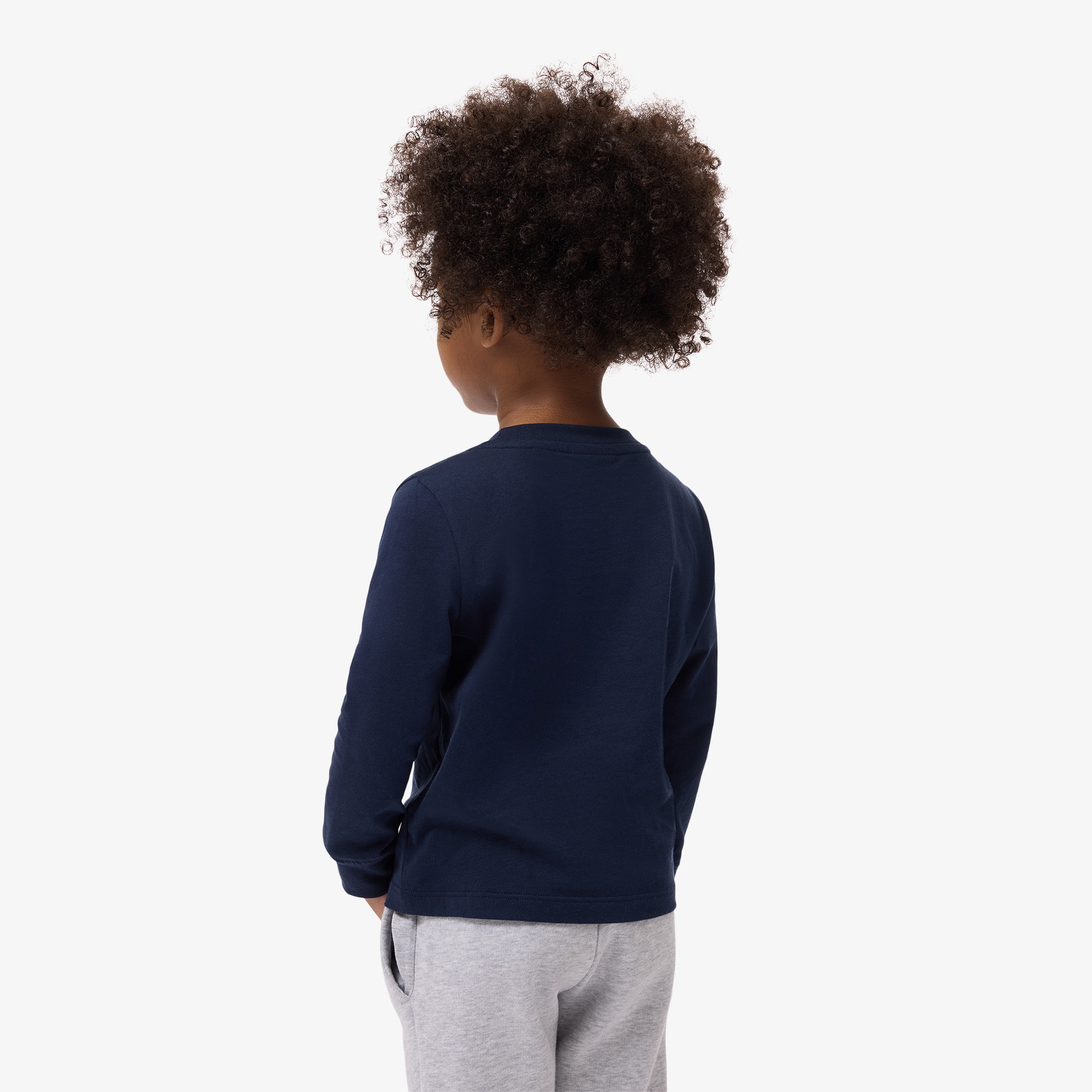 Thumbnail - Lacoste Sweatshirt aus Fleece mit Krokodil-Print - Navy Blau Size 4 - 4A