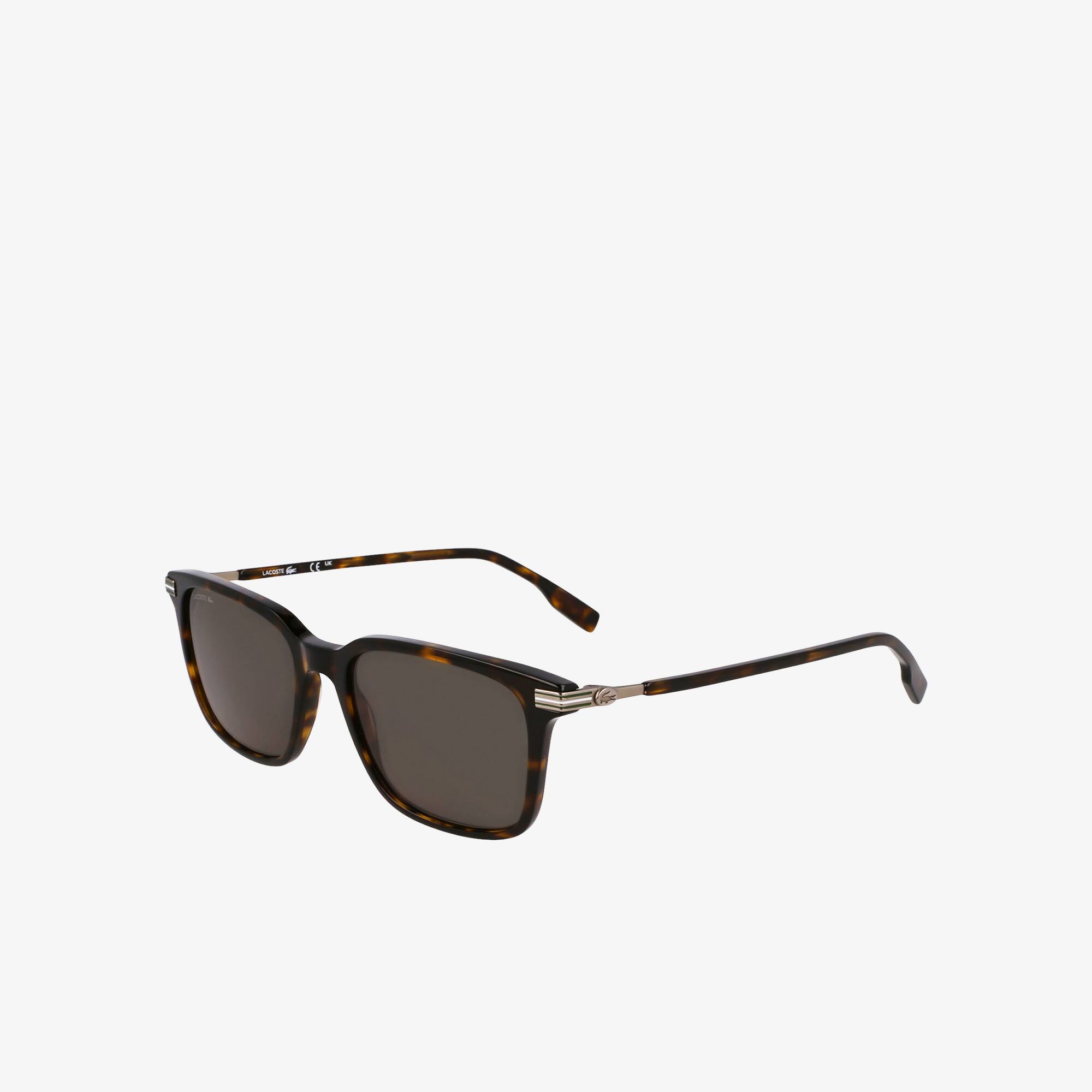 Thumbnail - Lacoste Rechteckige Acetat-Sonnenbrille New Heritage - DARK HAVANA Size One Size
