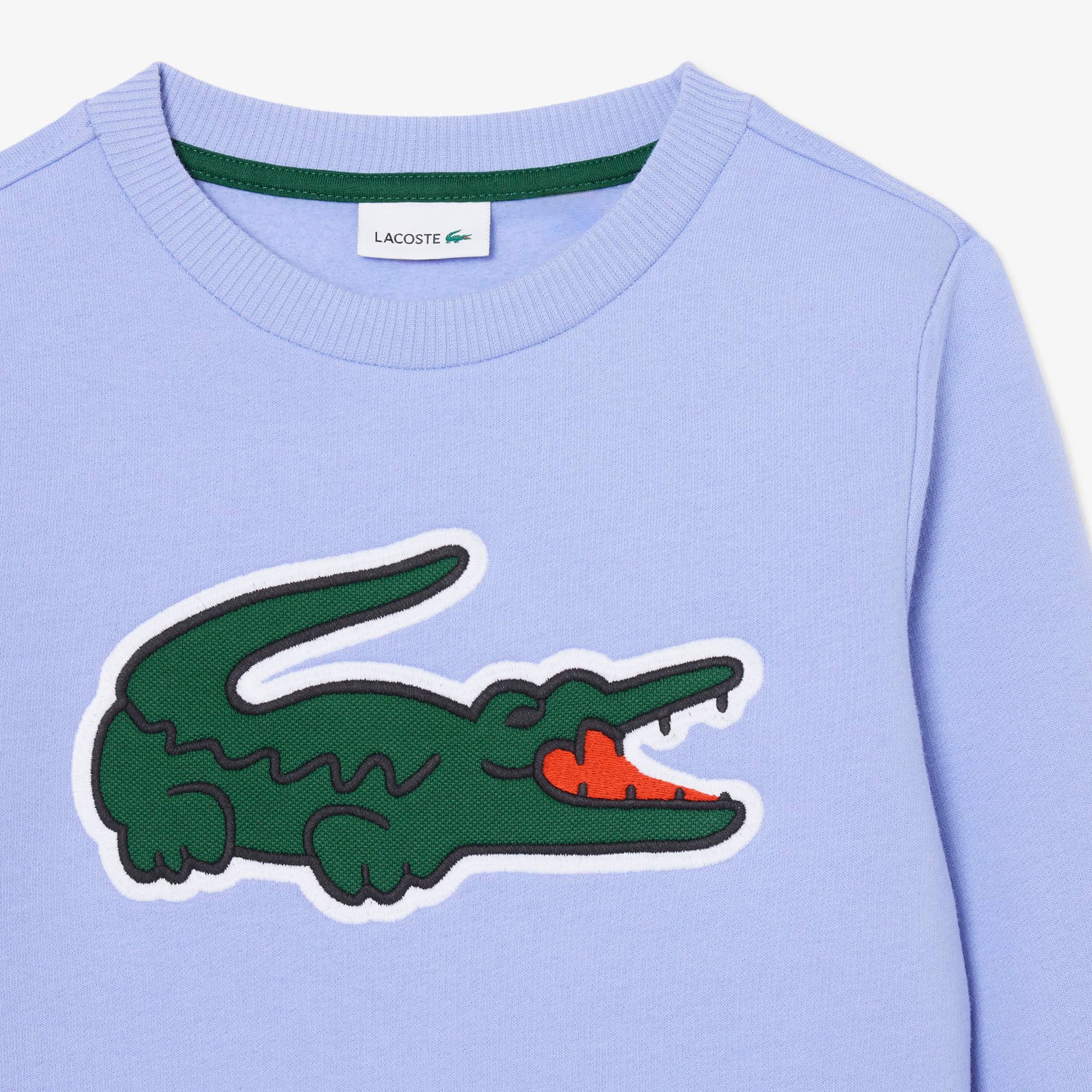Thumbnail - Lacoste Sweatshirt aus Fleece mit Print - Lila Size 12 - 16A