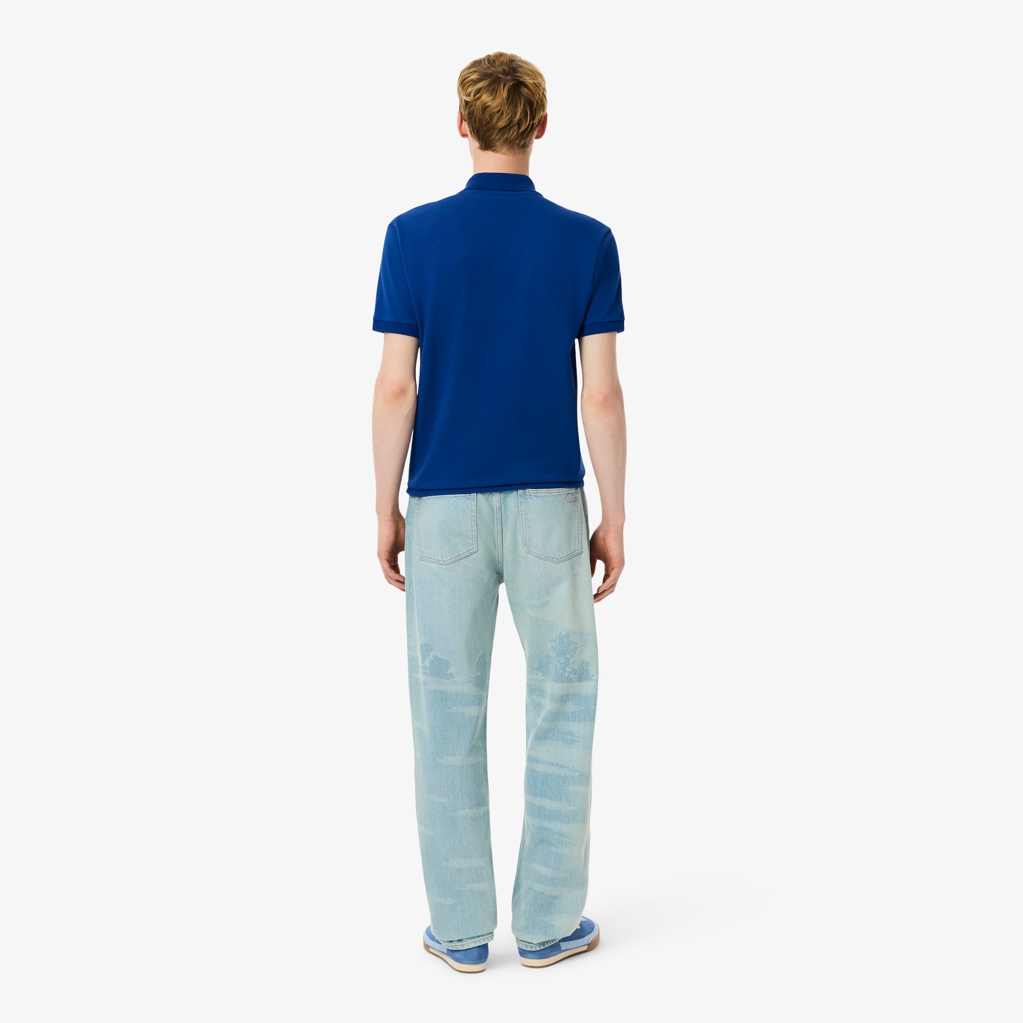 Thumbnail - Lacoste Straight Fit-Jeans aus Denim mit Landschaftsmotiv - Blau Size 15 - 38/32