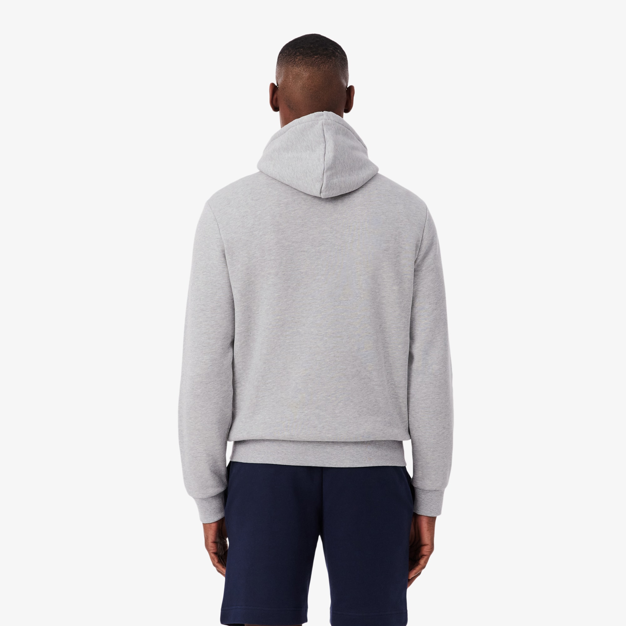 Thumbnail - Lacoste Fleece-Hoodie - Heidekraut Grau Size XS