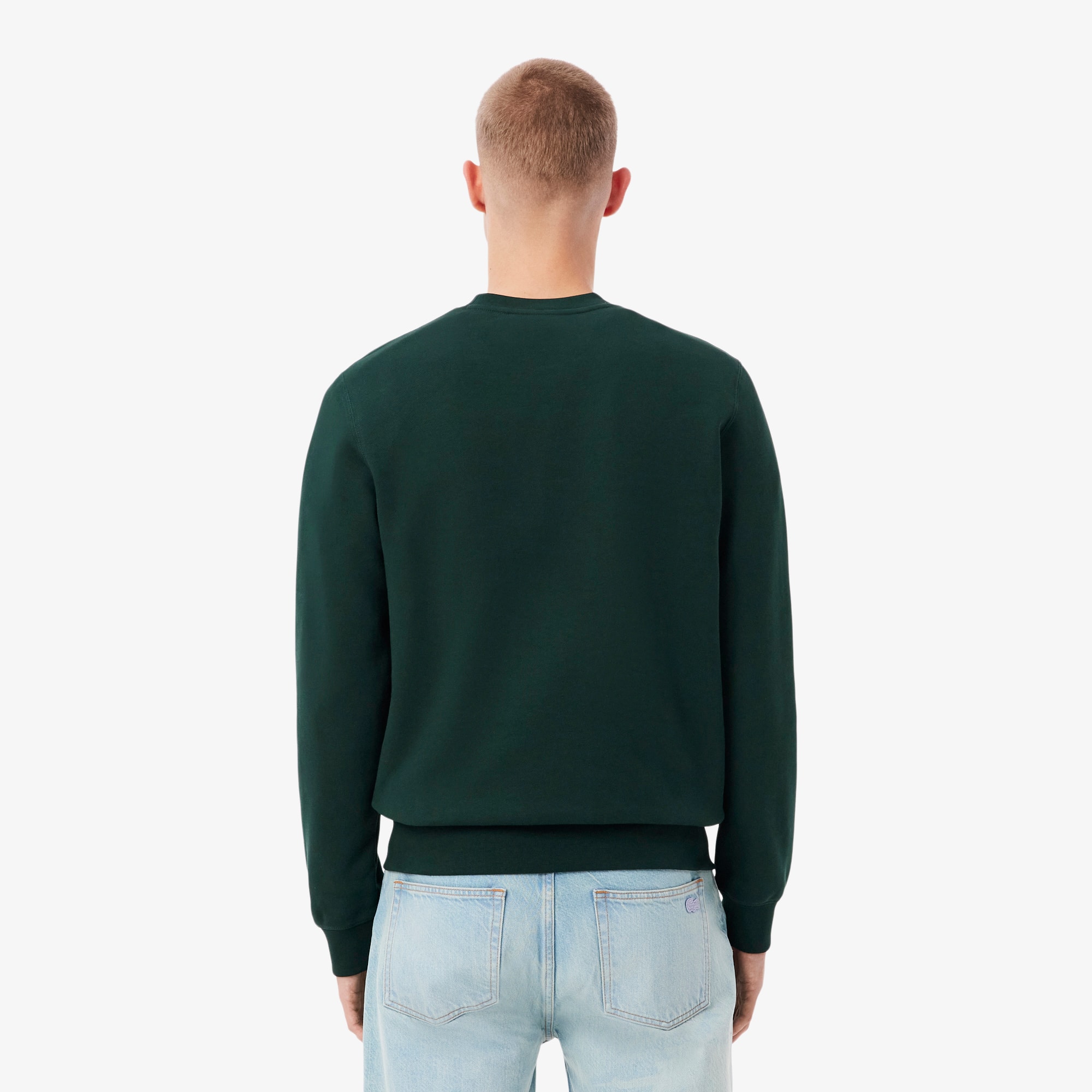 Thumbnail - Lacoste Sweatshirt aus Fleece mit Krokodil und Landschaftsmotiv - Sinople Grün Size M
