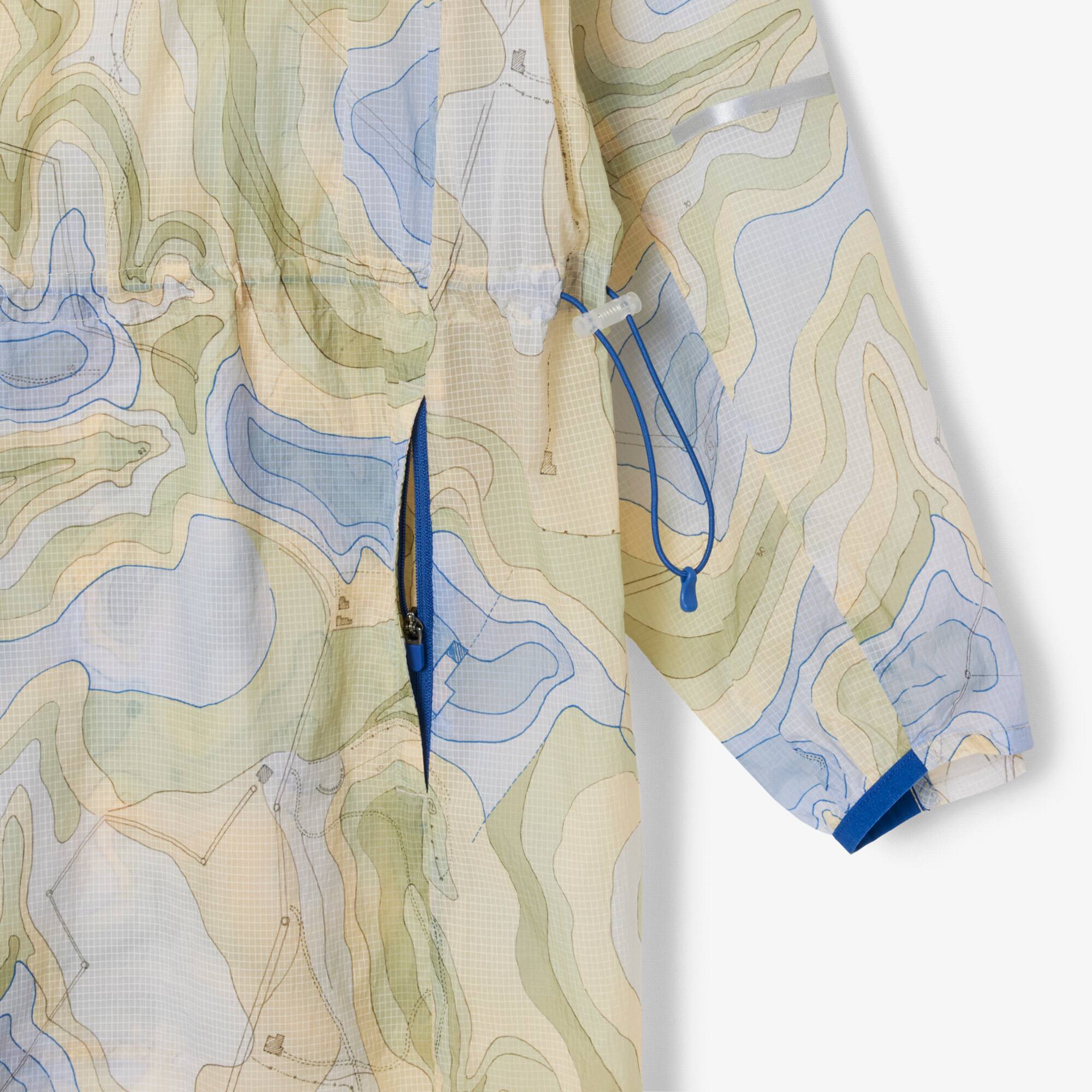Thumbnail - Lacoste Langer, wasserabweisender, komprimierbarer Oversized-Parka - Weiß / Blau Size 38