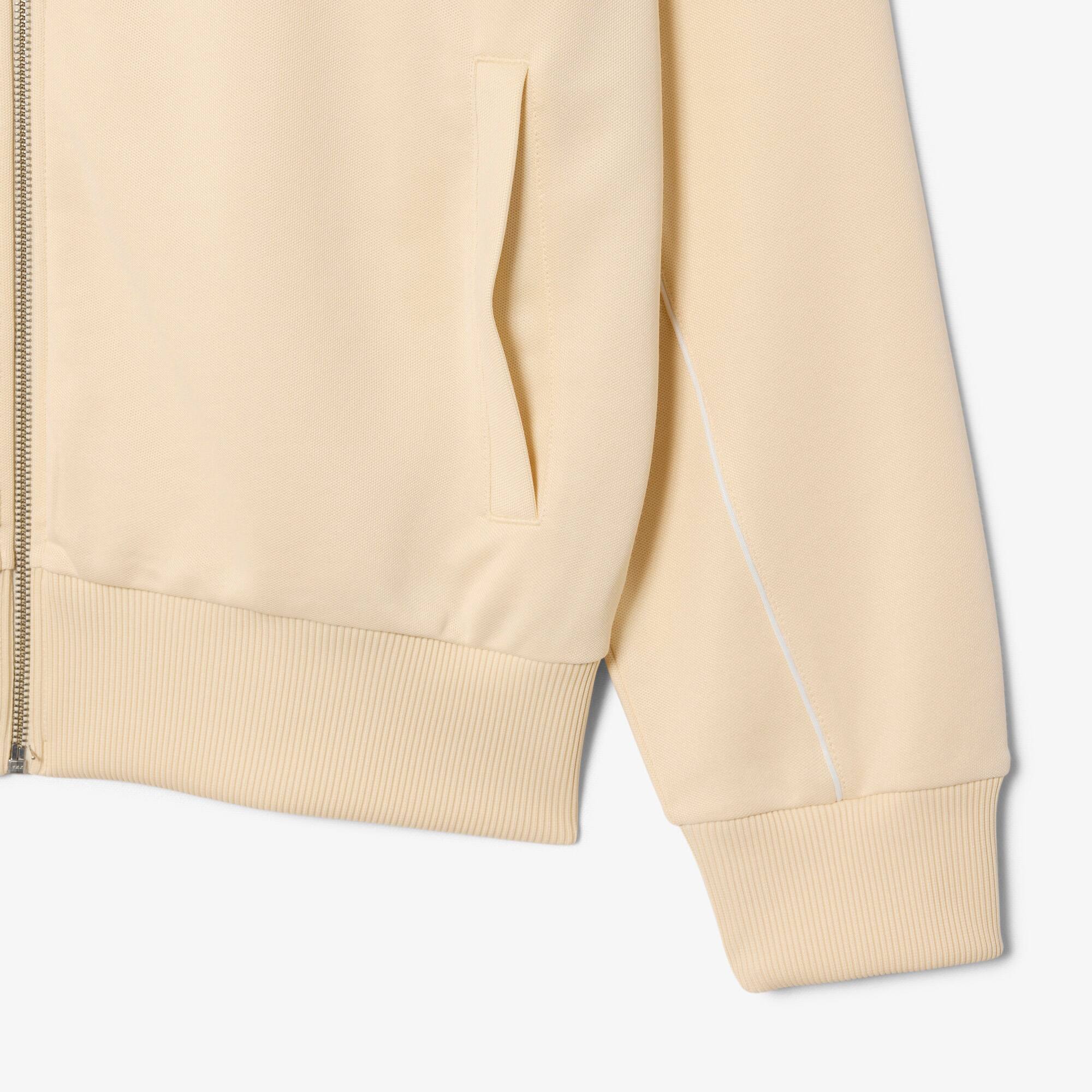 Thumbnail - Lacoste Sweatshirt mit Reißverschluss und Einfassung - Beige Size XXL