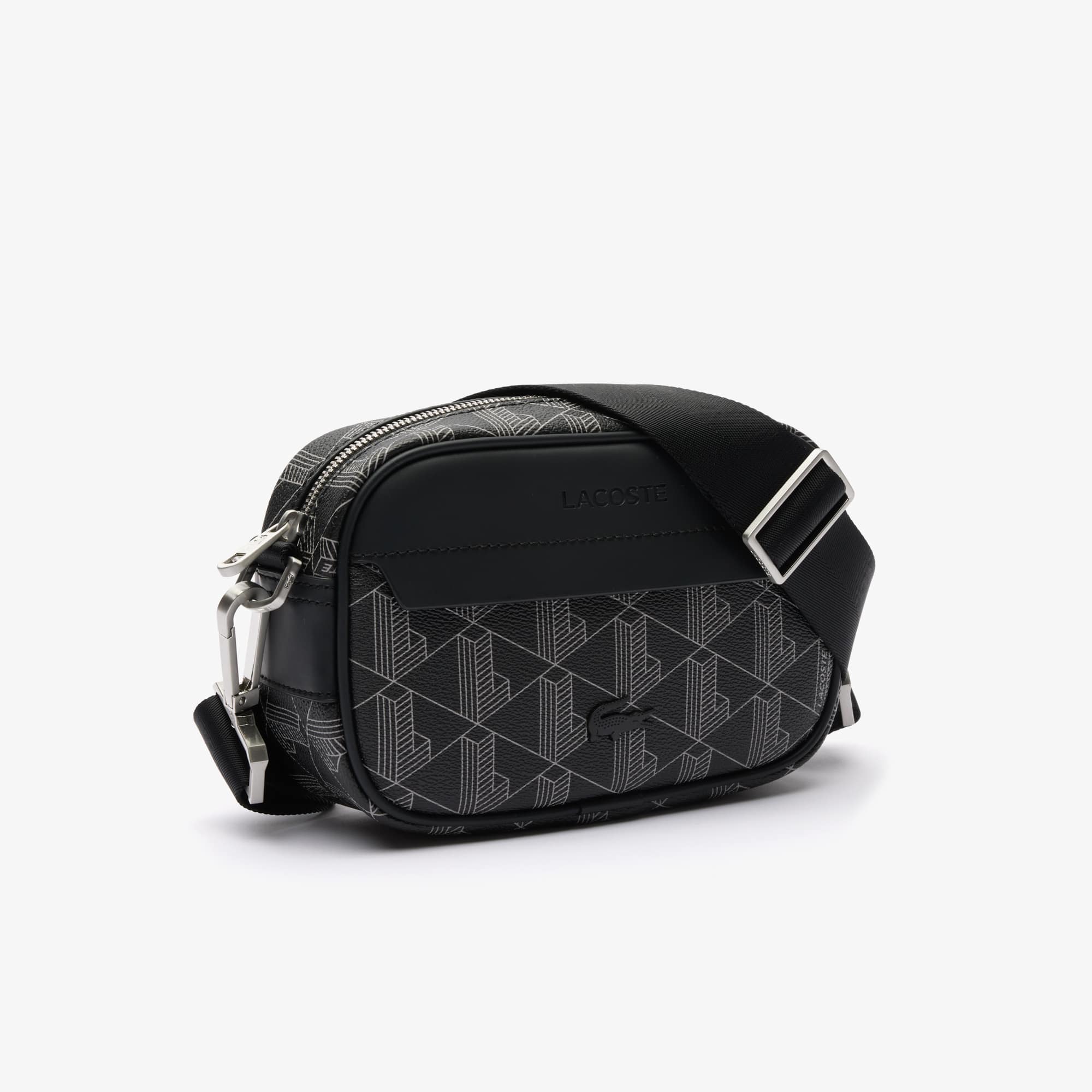 Thumbnail - Lacoste Kleine Umhängetasche The Blend - MONOGRAM NOIR GRIS Size One Size