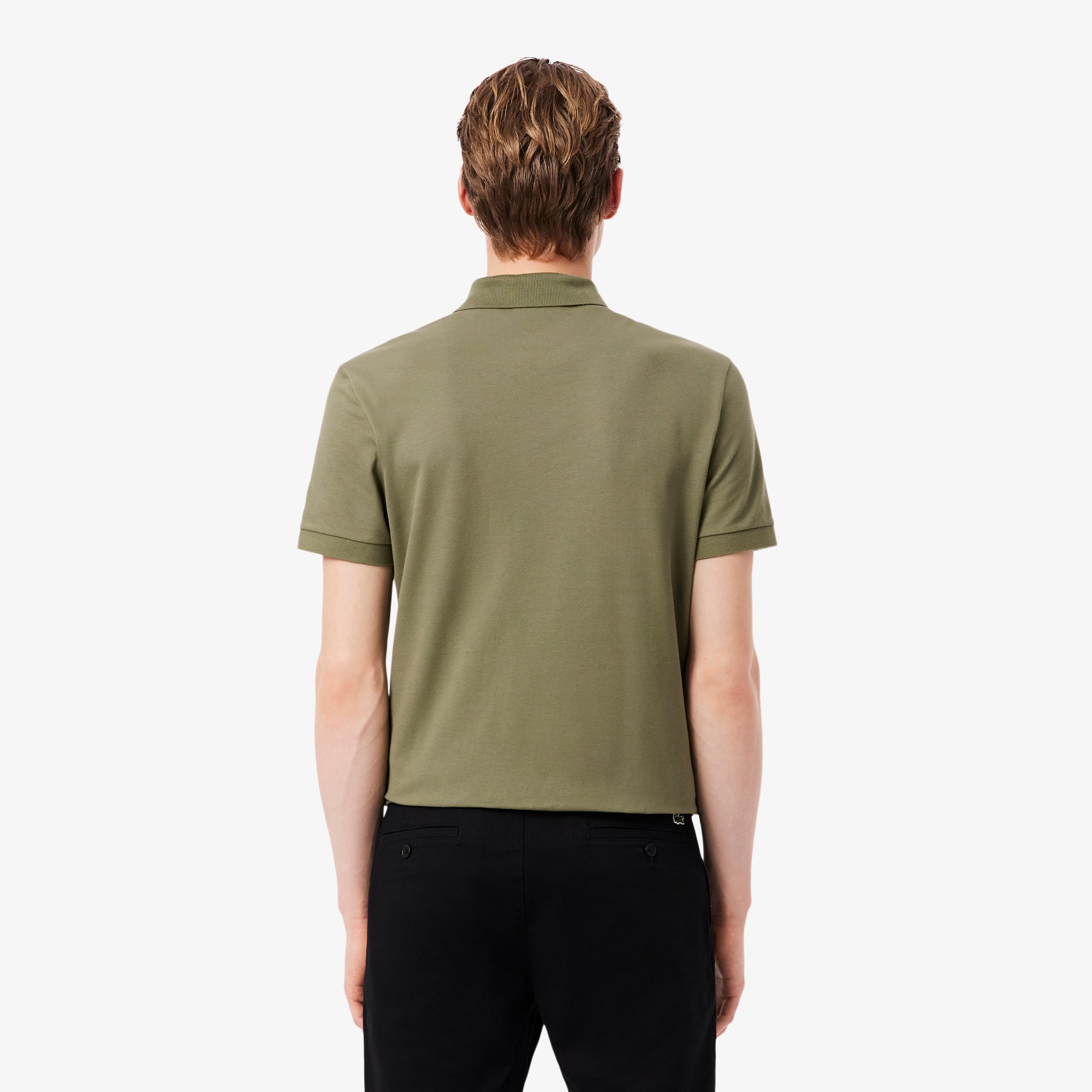 Thumbnail - Lacoste Regular Fit-Polohemd Paris aus Stretch-Piqué - Khaki Grün Size 11 - 6XL