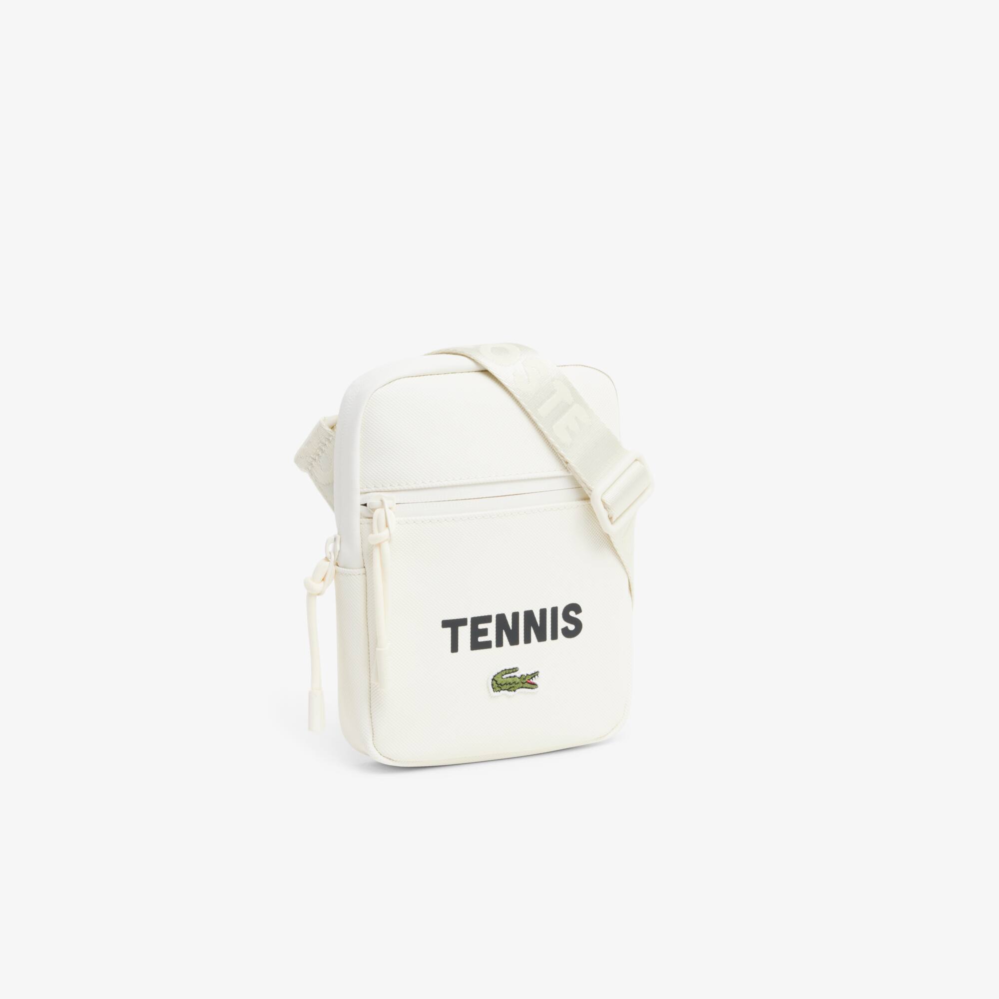 Thumbnail - Lacoste Kleine Umhängetasche LCST Flat aus Petit Piqué - FARINE Size One Size