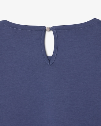 T-Shirt aus Baumwolle mit Branding und langen Ärmeln