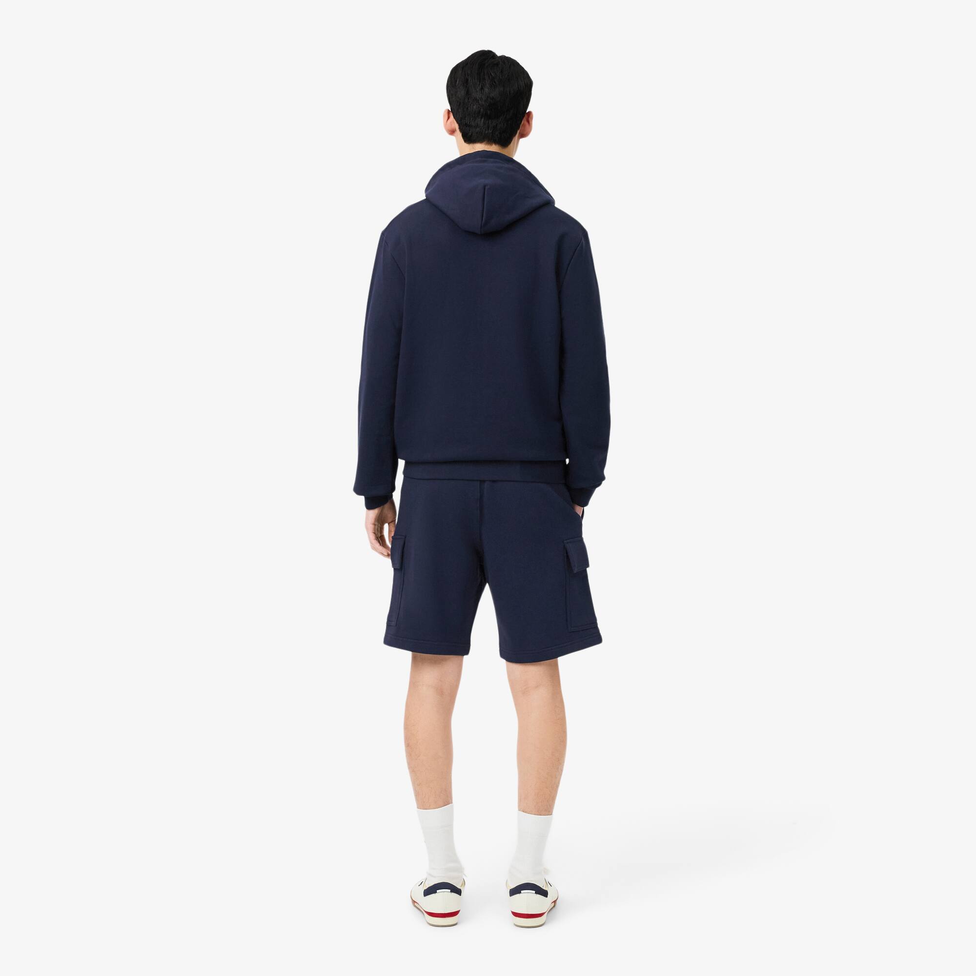 Thumbnail - Lacoste Cargo-Shorts aus Baumwollfleece - Navy Blau Size L