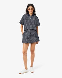 &Uuml;bergro&szlig;e Bermudashorts mit Print