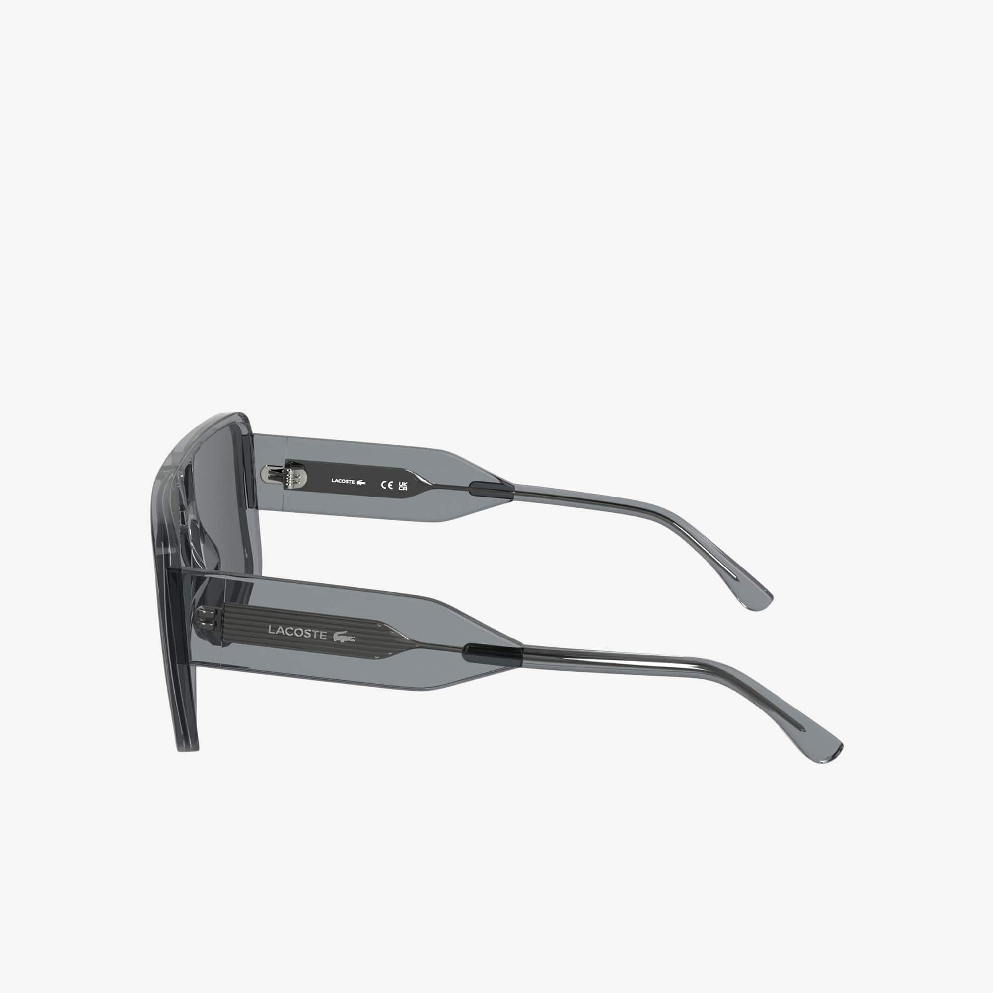 Thumbnail - Lacoste Die neue ikonische Acetat-Navigator-Brillen - MATTE SILVER Size One Size