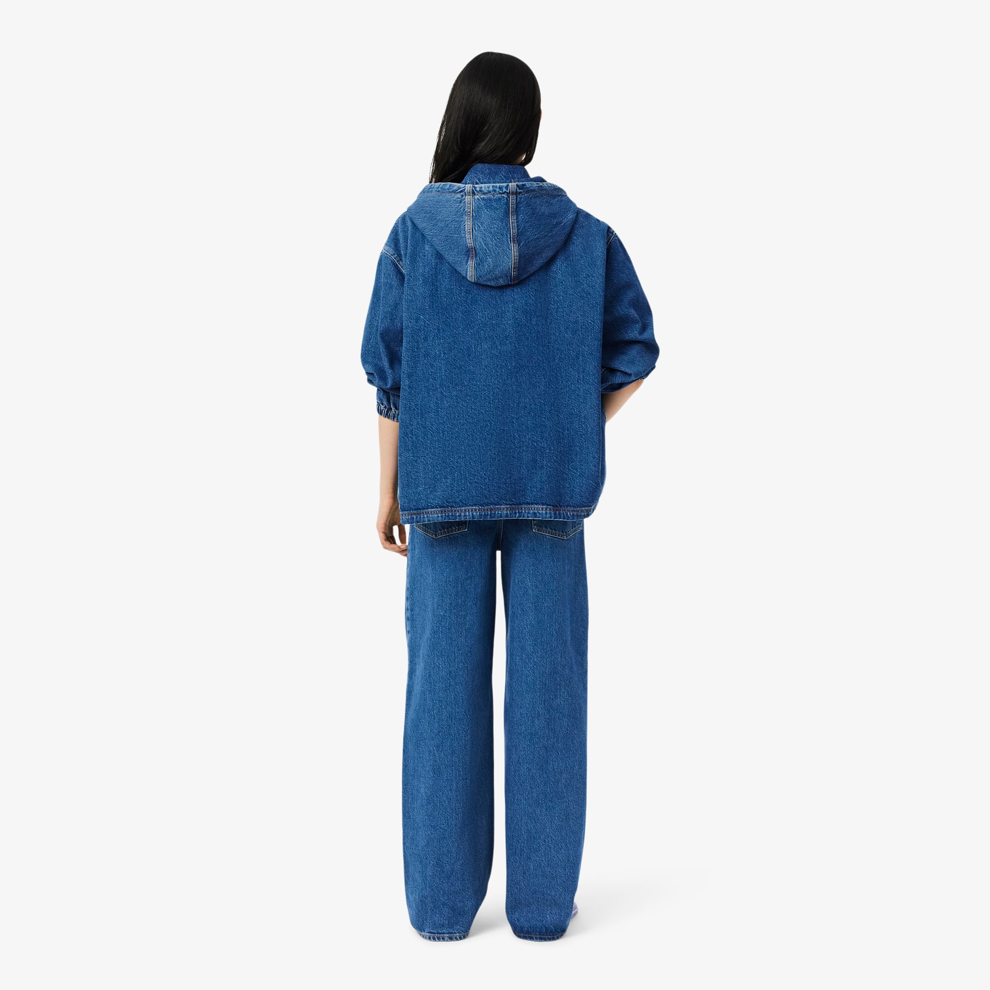 Thumbnail - Lacoste Denim-Jeans mit weitem Schnitt - Heidekraut Blau Size 36