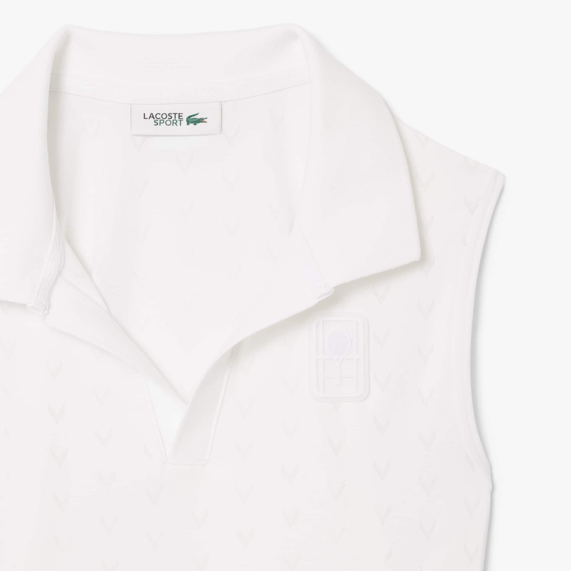 Thumbnail - Lacoste Gefüttertes Heritage-Tenniskleid mit Ultra-Dry-Technologie - Weiß Size 34