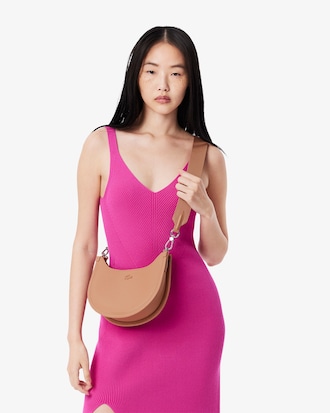 Halbmondförmige Tasche Chantaco aus Leder