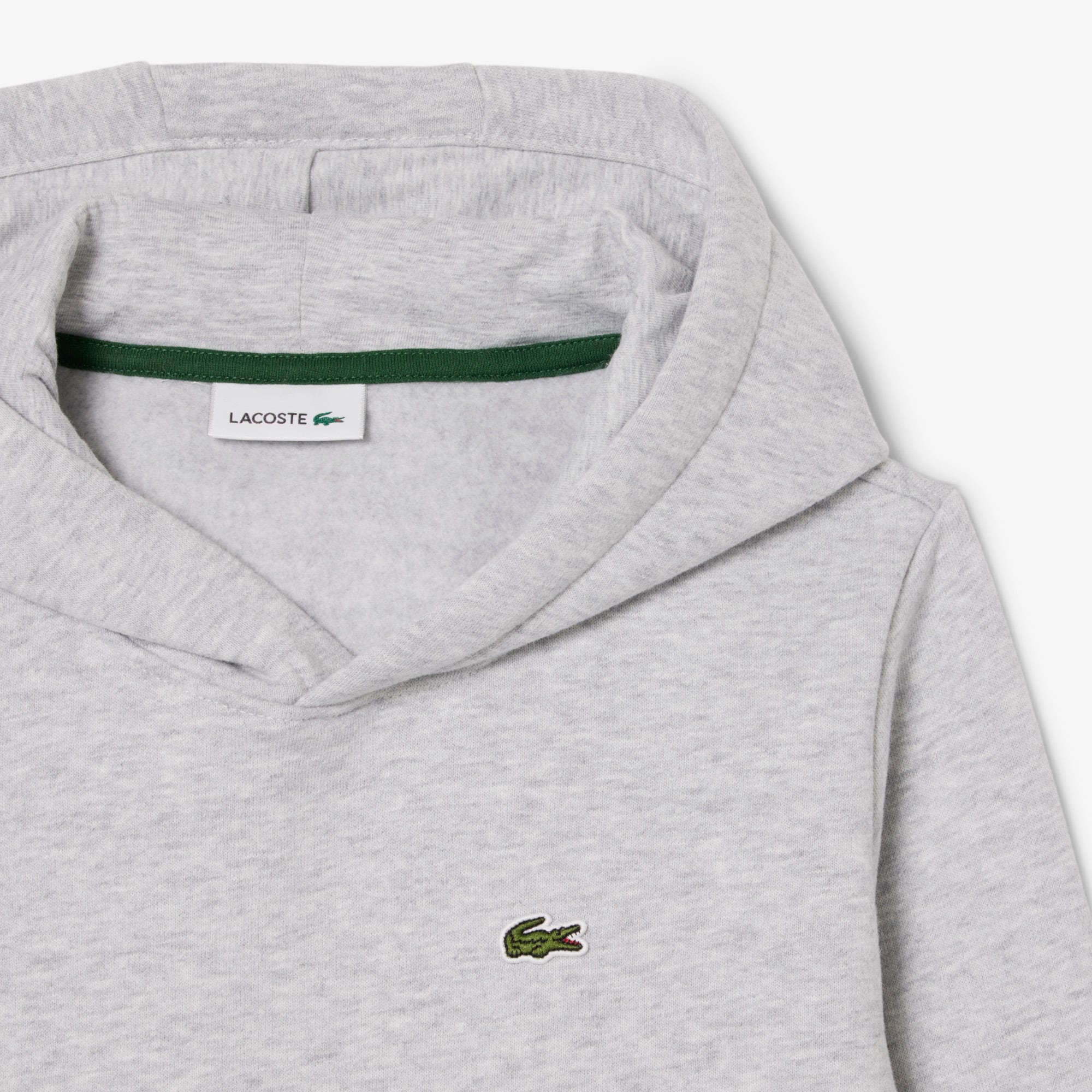 Thumbnail - Lacoste Unisex Fleece-Hoodie mit Kängurutasche - Heidekraut Grau Size 8 - 8A