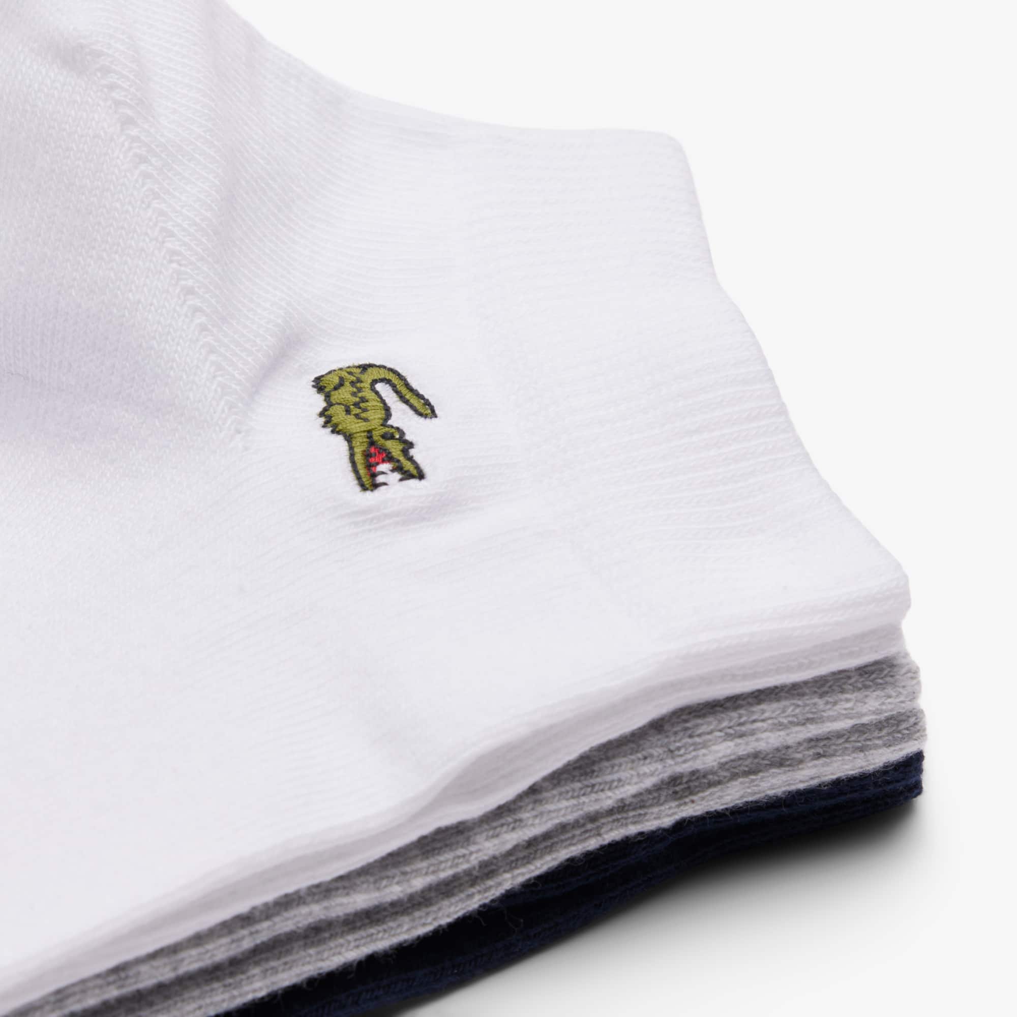 Thumbnail - Lacoste 3er-Pack niedrige Socken - Heidekraut Grau / Navy Blau / Weiß Size 43/46
