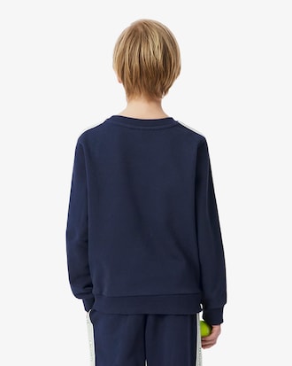 Sweatshirt aus Baumwolle mit Logostreifen