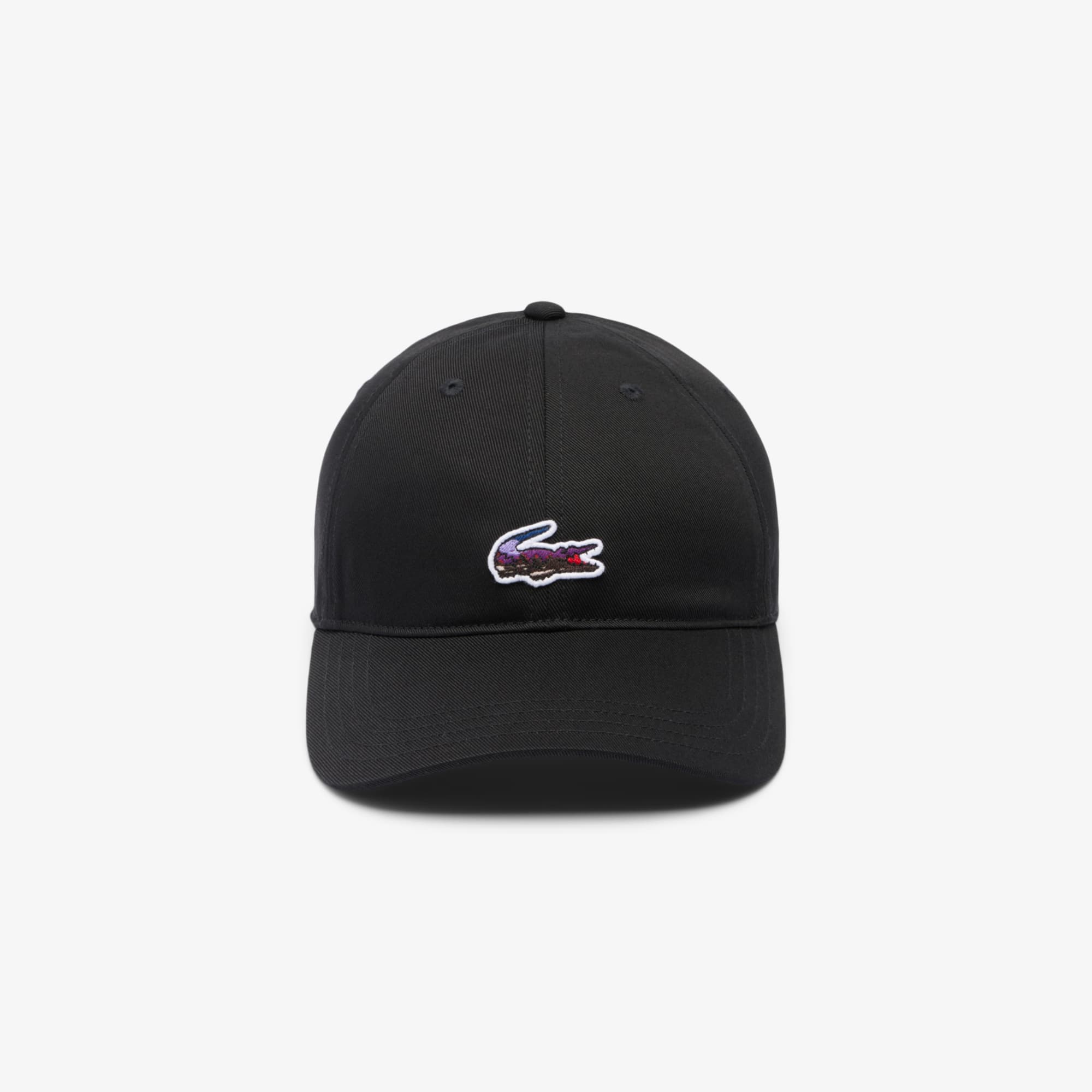 Thumbnail - Lacoste Baumwoll-Cap mit Krokodil und Landschaft - Schwarz Size One Size