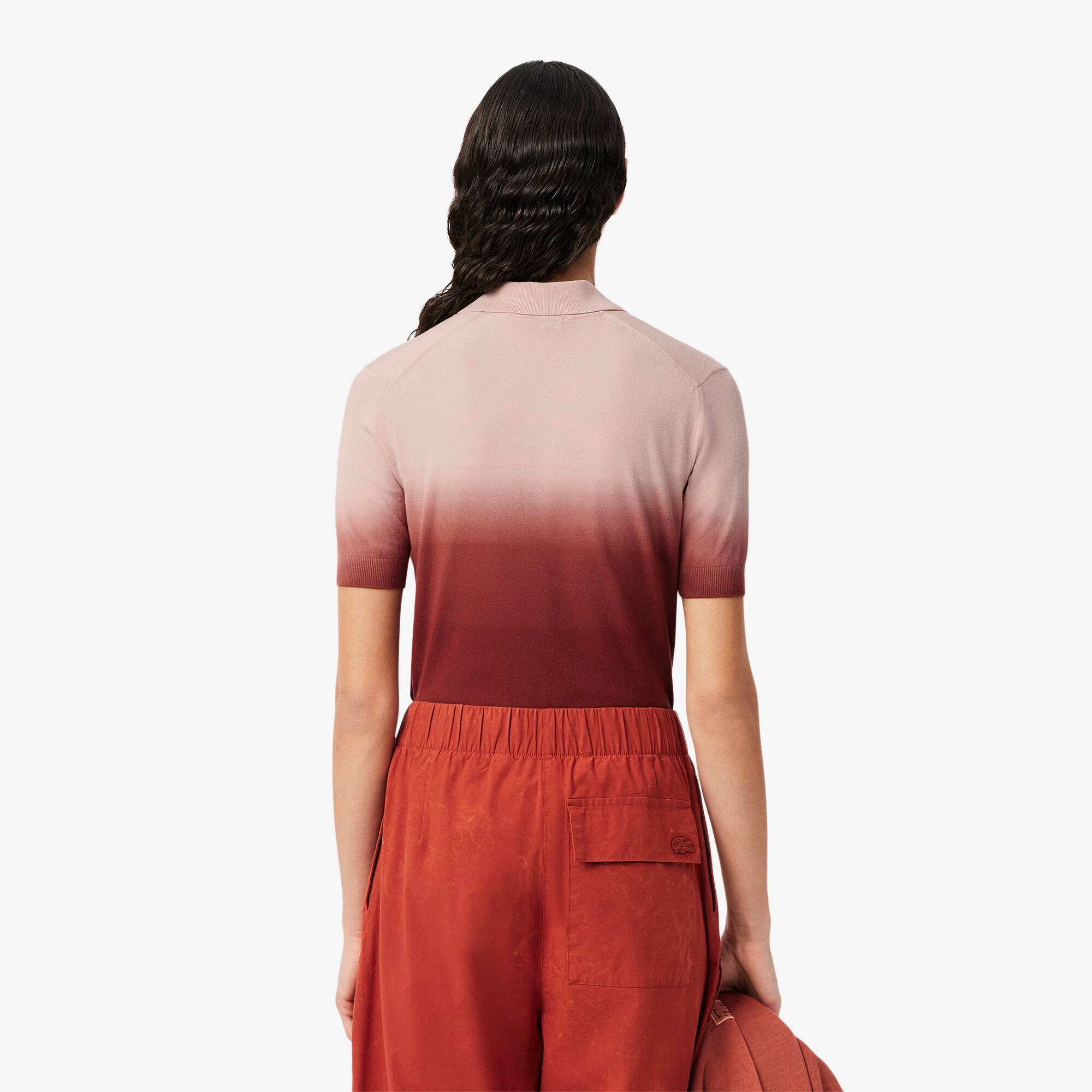 Thumbnail - Lacoste Classic Fit-Polohemd aus Strickware mit Ombré-Effekt - Braun / Beige Size 38