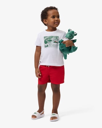 Einfarbige Badehose mit Futter