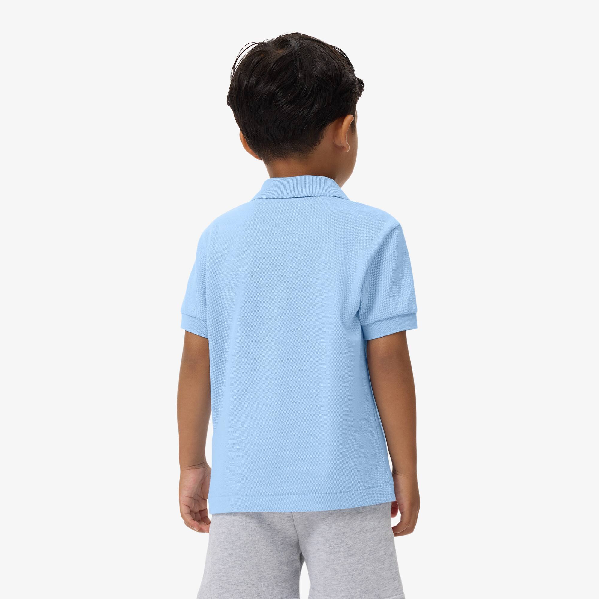 Thumbnail - Lacoste Polohemd aus Petit Piqué - Pastellblau Size 3 - 3A
