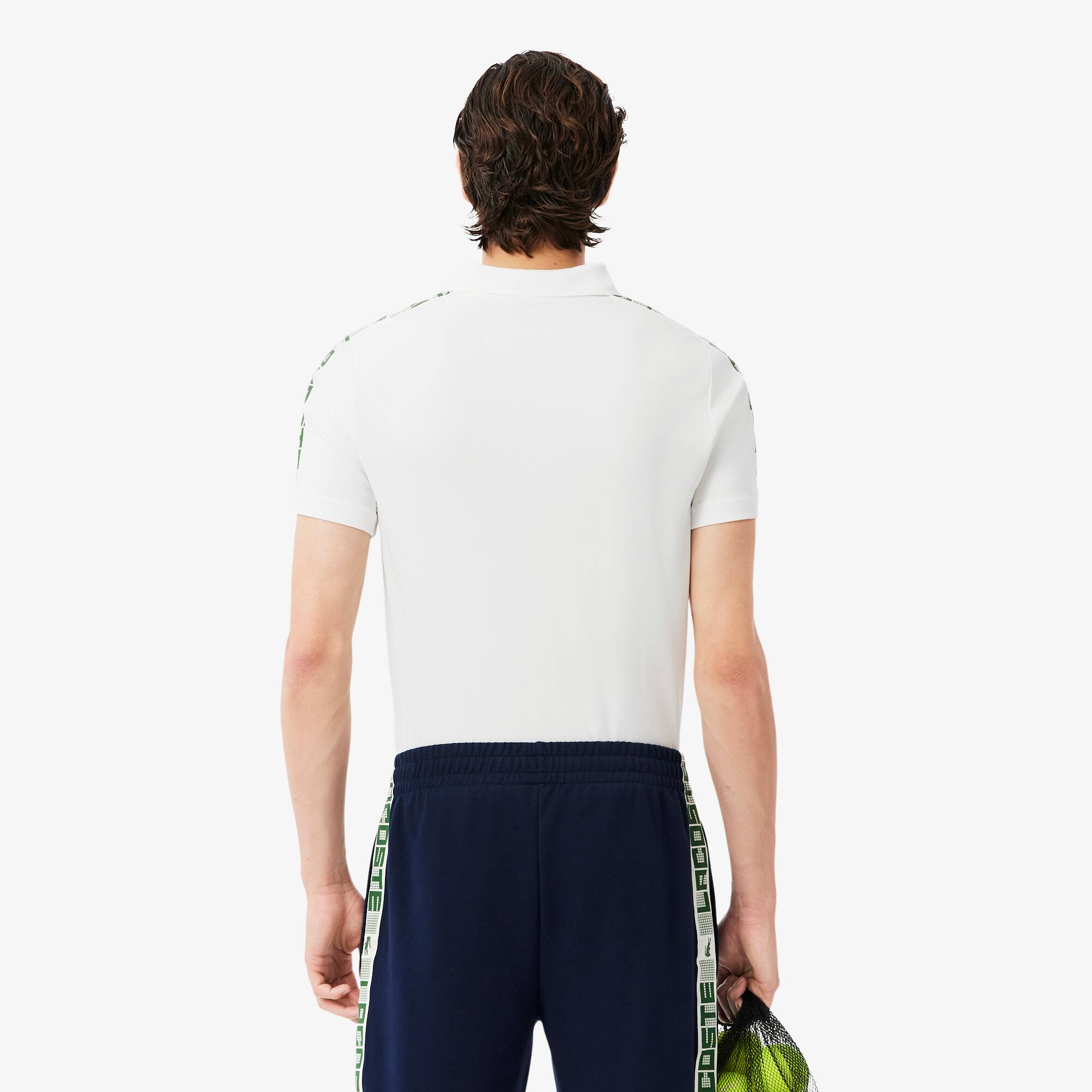 Thumbnail - Lacoste Tennis-Polohemd mit Branding-Streifen und Ultra-Dry-Technologie - Weiß Size XXL