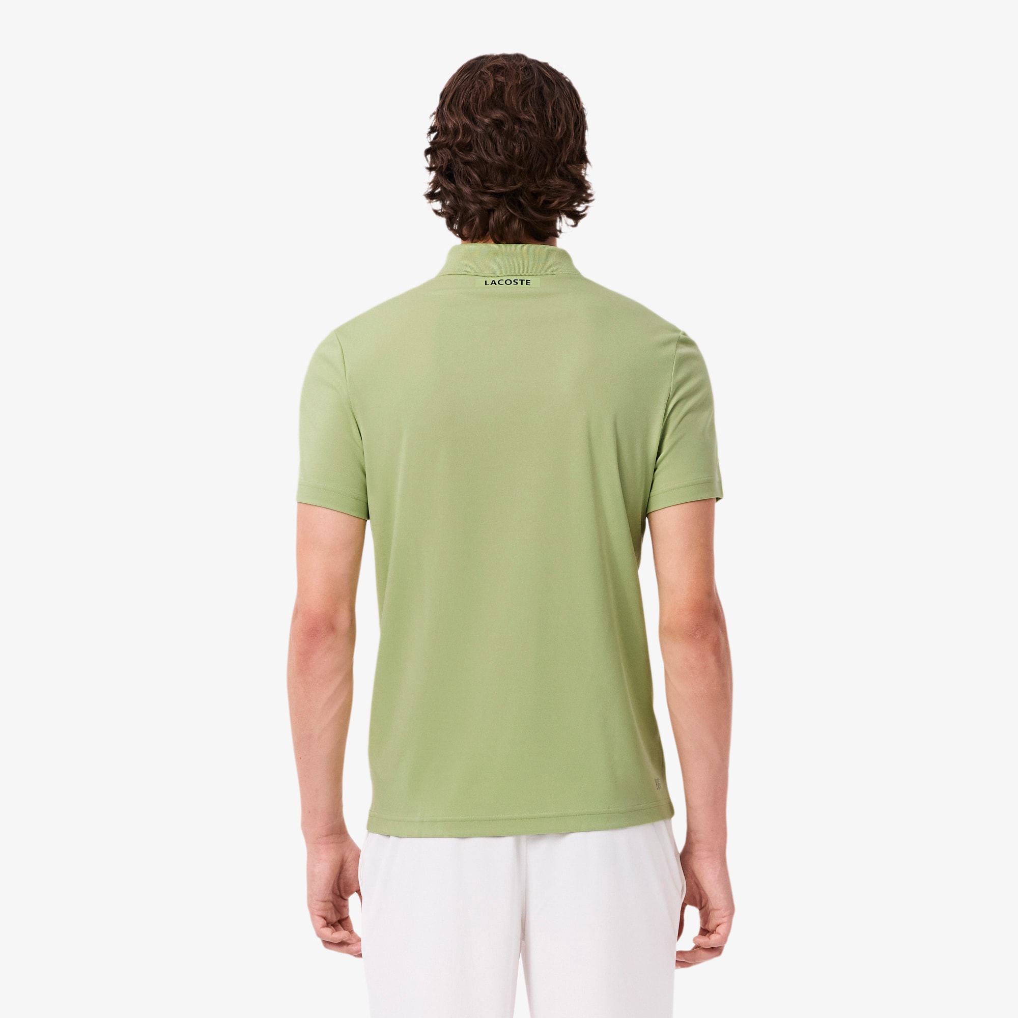 Thumbnail - Lacoste Slim Fit-Tennispolo mit Print und Ultra-Dry-Technologie - Grün Size L