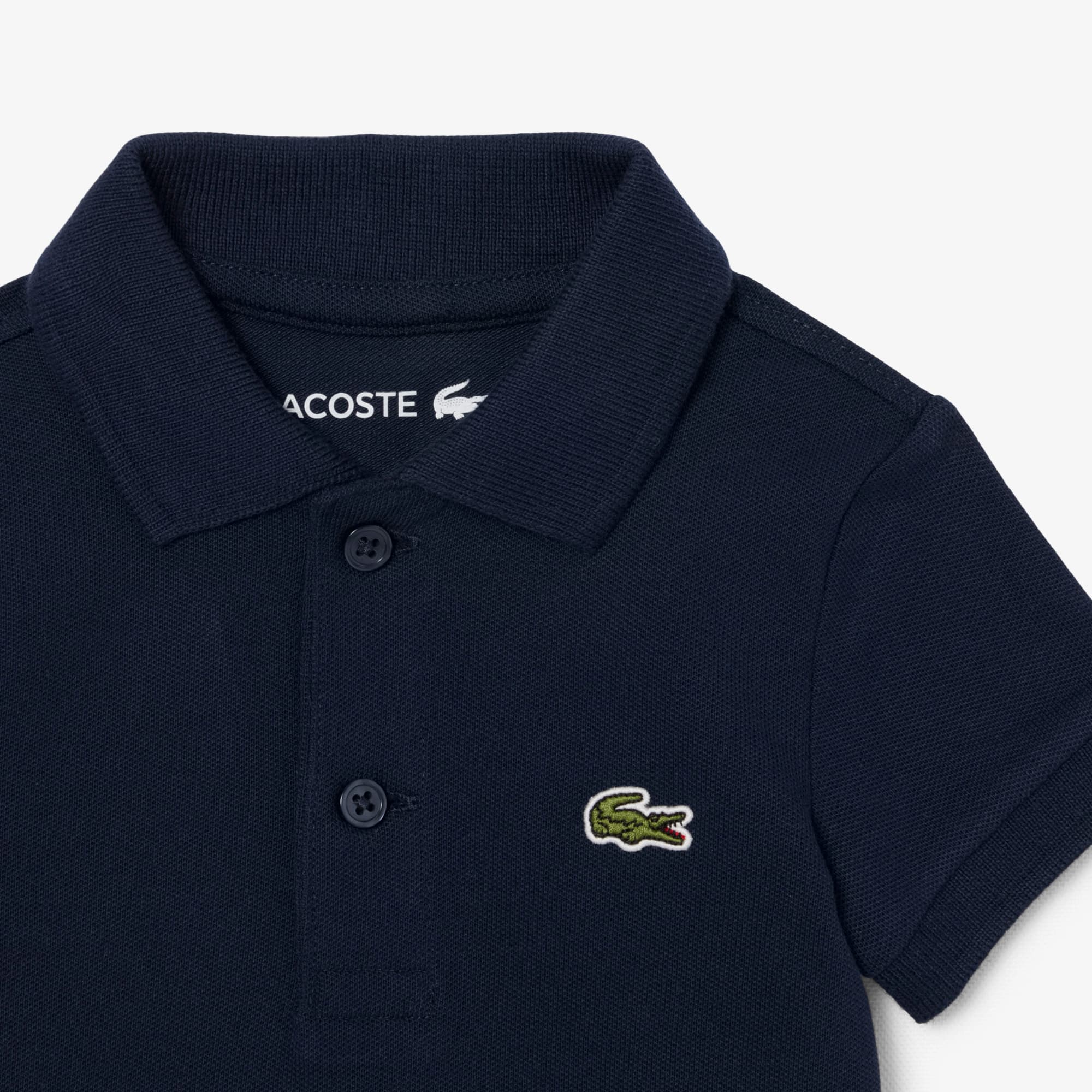 Thumbnail - Lacoste Baby-Body aus Petit Piqué - Navy Blau Size 2 - 3M