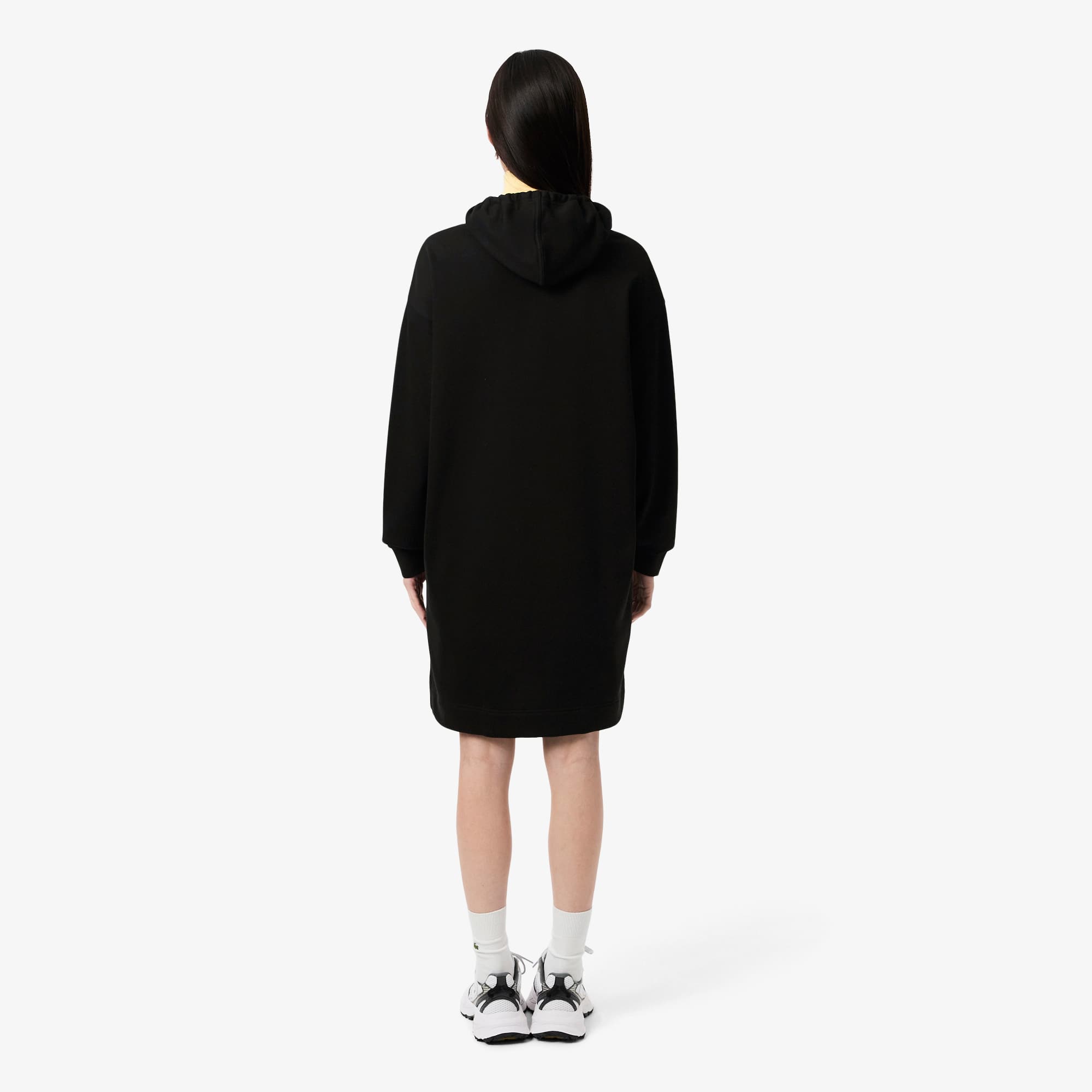 Thumbnail - Lacoste Oversized-Sweatshirt-Kleid aus Fleece - Schwarz Size 38