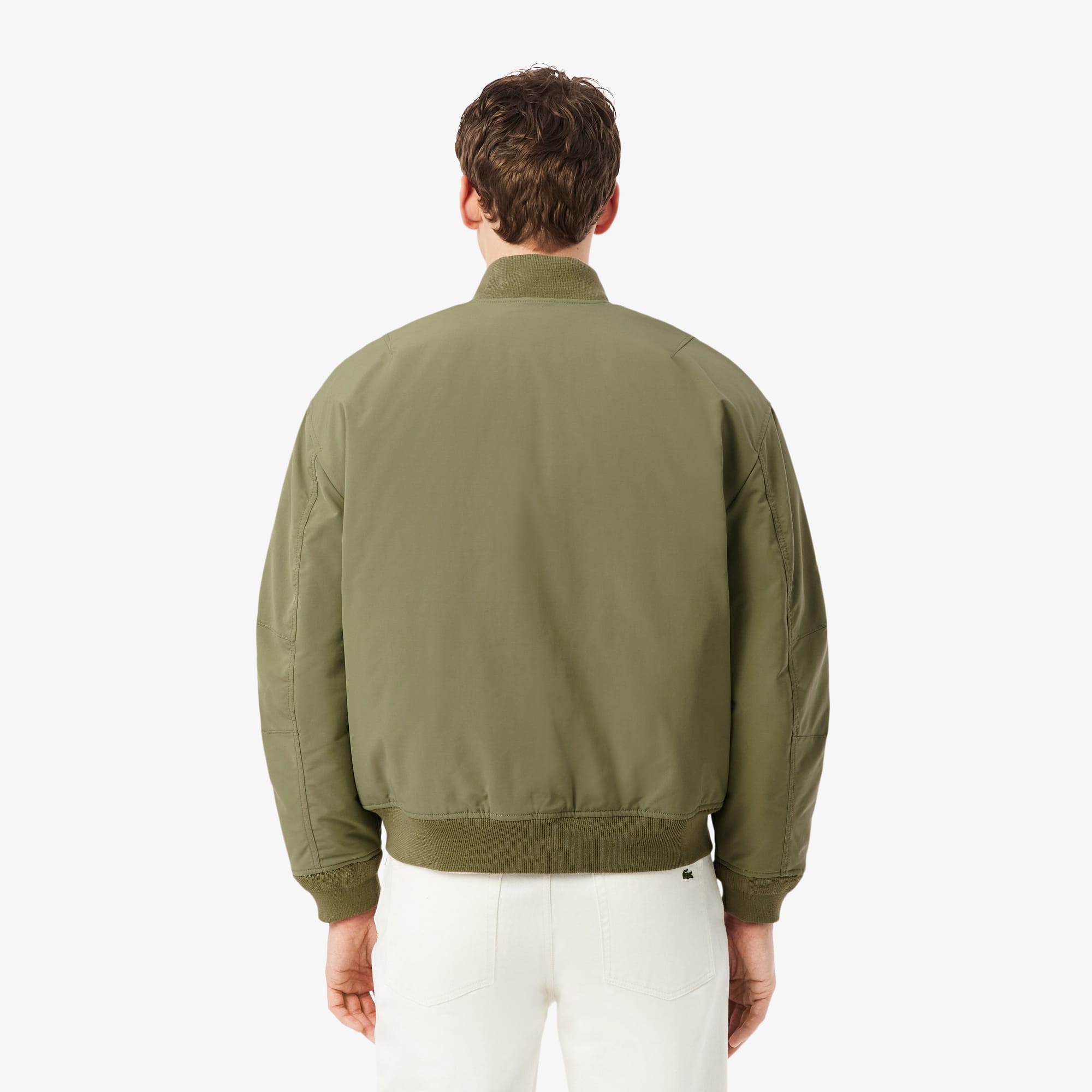 Thumbnail - Lacoste Bomberjacke aus wasserabweisendem Taft - Khaki Grün Size 50 - M