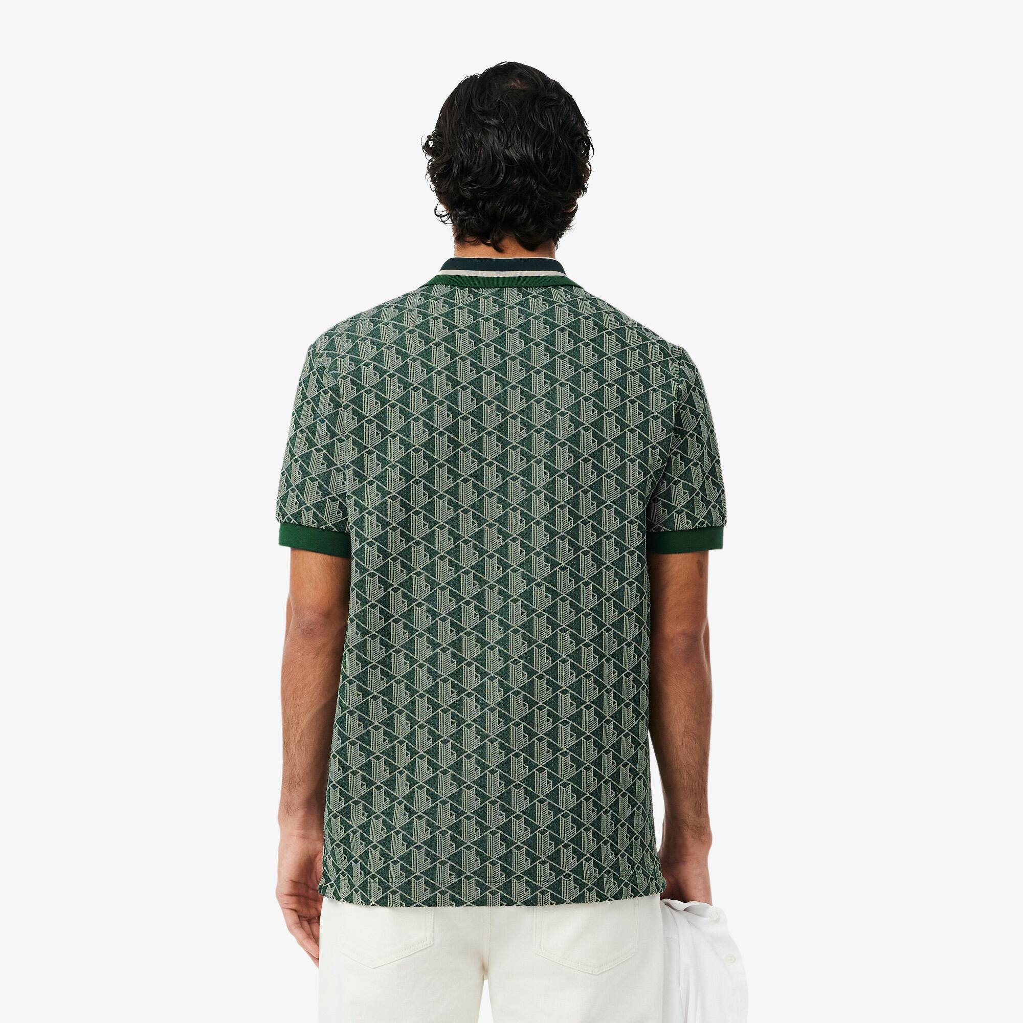 Thumbnail - Lacoste Classic Fit-Polohemd mit Monogramm aus Jacquard - Grün Size M