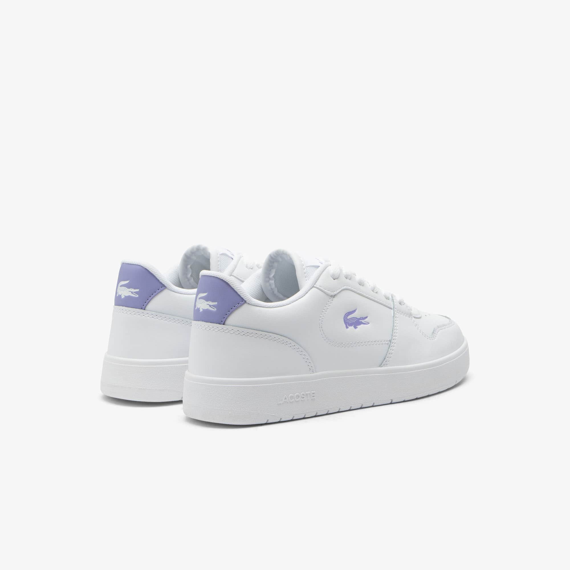 Thumbnail - Lacoste Damen-Sneakers Court Ace aus Leder - WHT/LT PURP Size 40.5