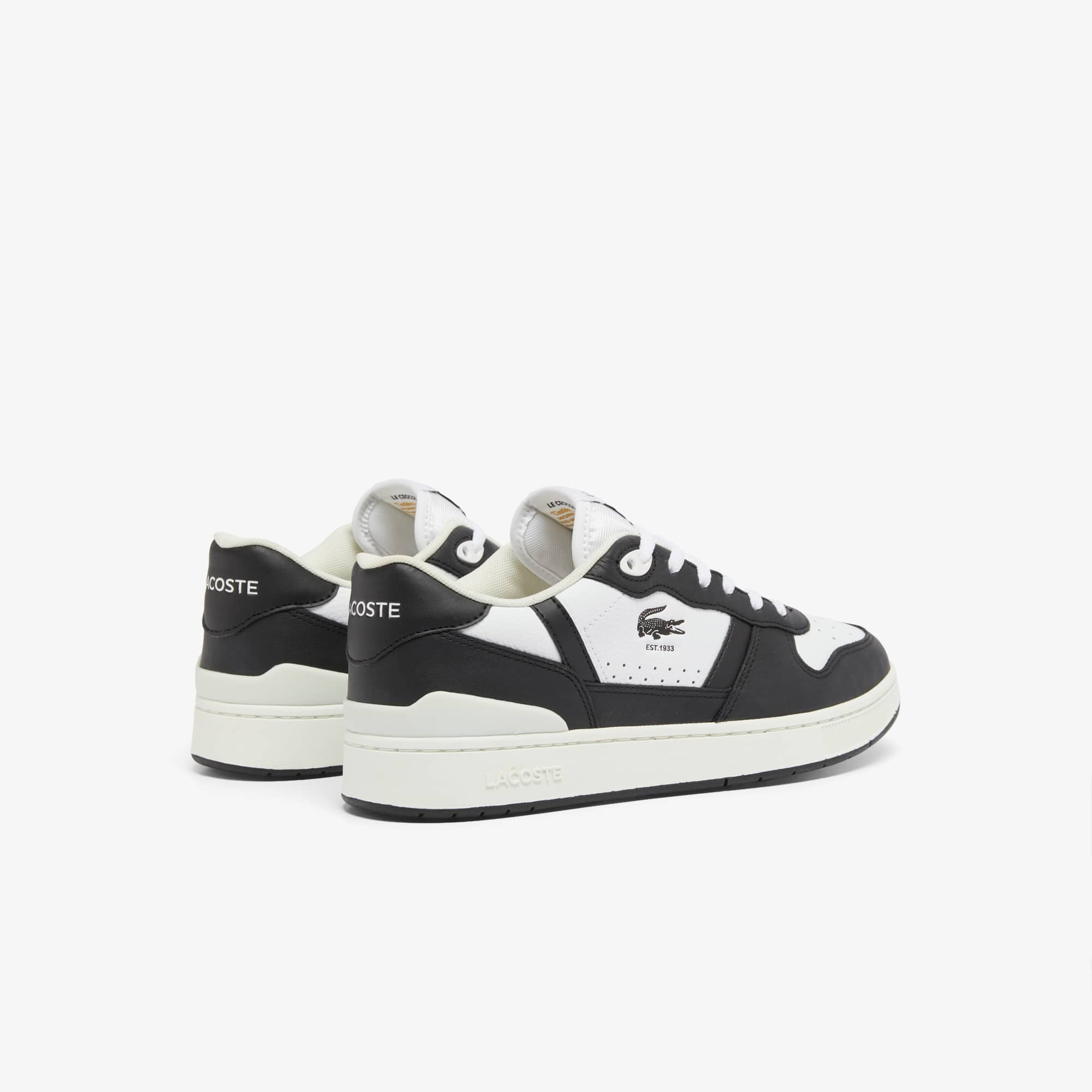 Thumbnail - Lacoste Herren-Sneakers T-Clip Set aus Leder - WHITE/BLACK Size 44.5