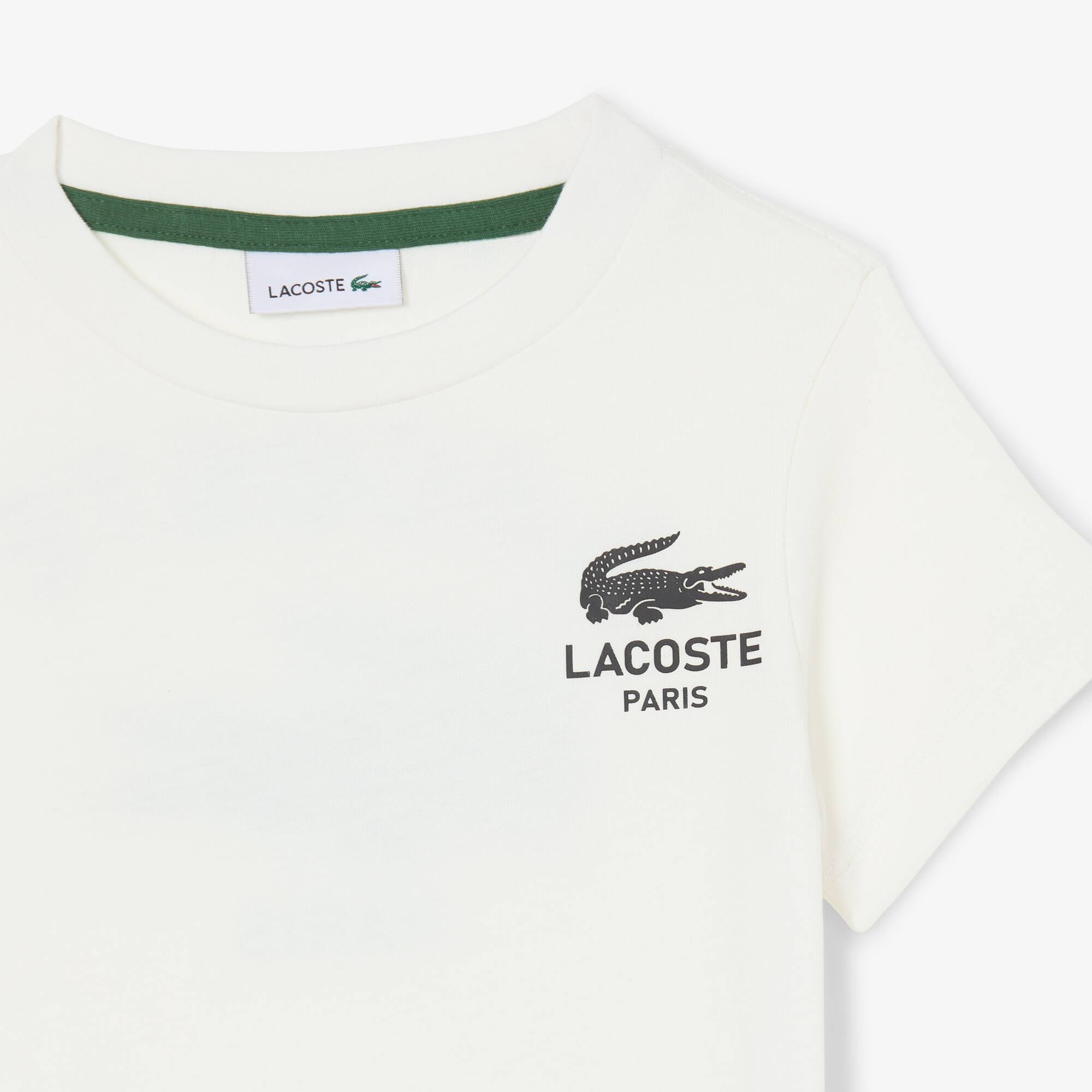 Thumbnail - Lacoste T-Shirt aus Baumwolle mit Print - Weiß Size 4 - 4A