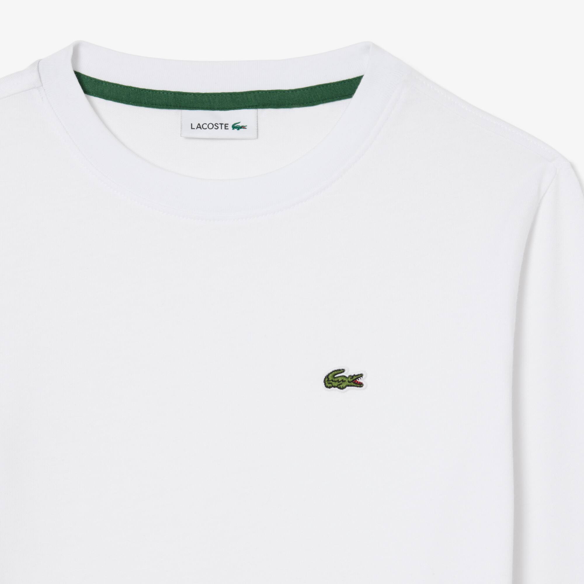Thumbnail - Lacoste T-Shirt aus Baumwolle mit langen Ärmeln - Weiß Size 11 - 14A