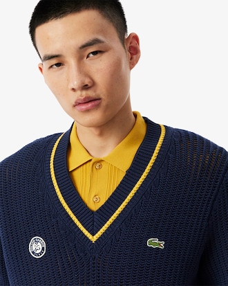 Pullover Roland-Garros Edition mit V-Ausschnitt