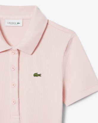Slim Fit-Polohemd L.12.D aus gerippter Baumwolle